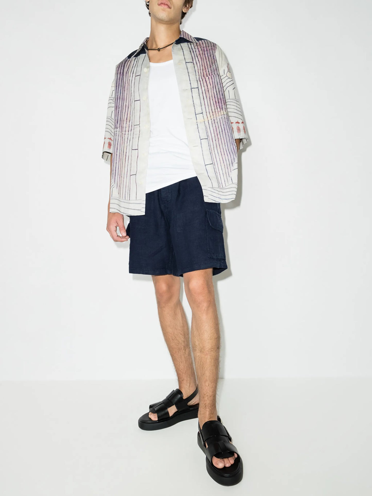 Baie linen cargo shorts