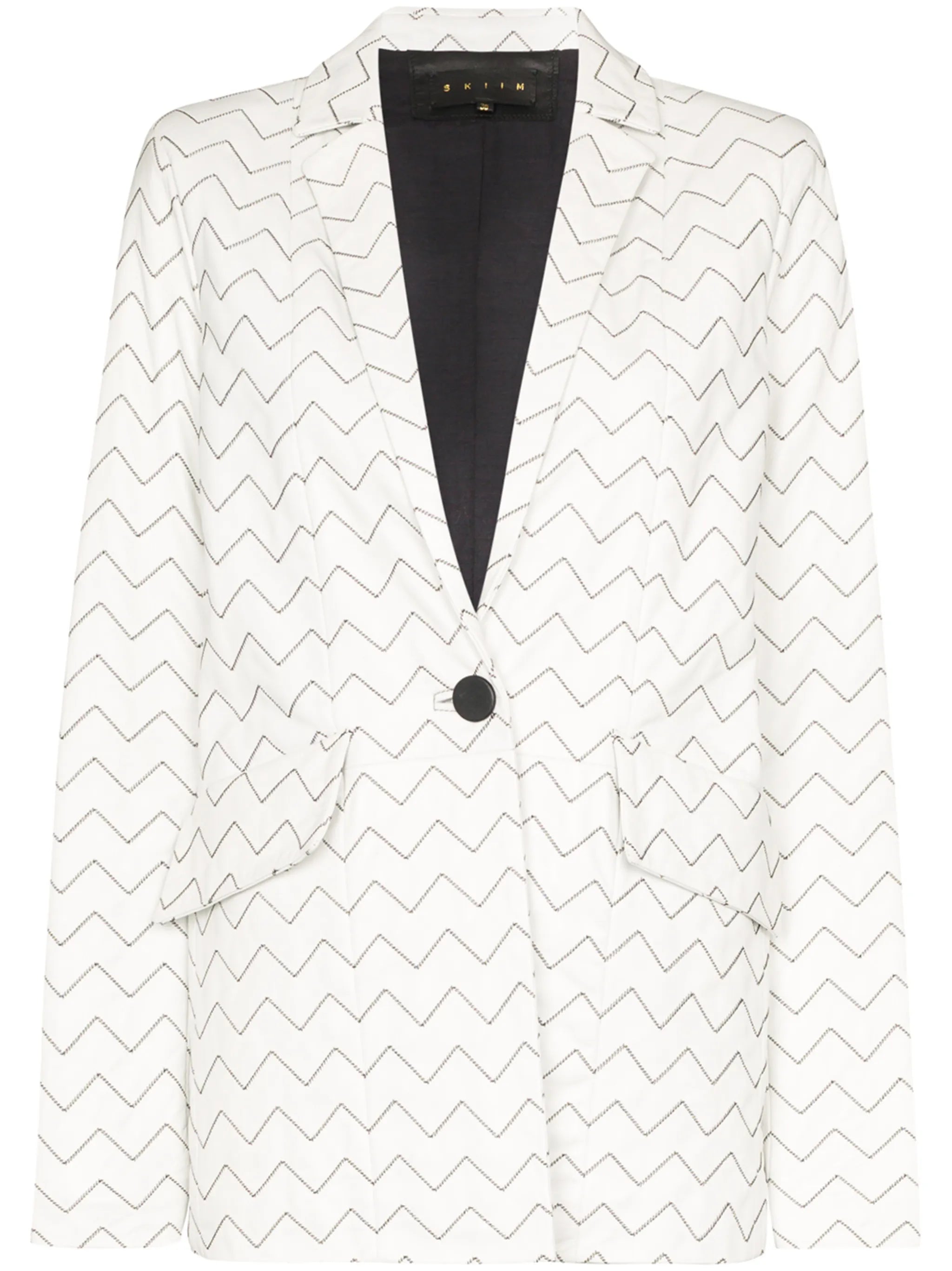 Magda zigzag stitch blazer