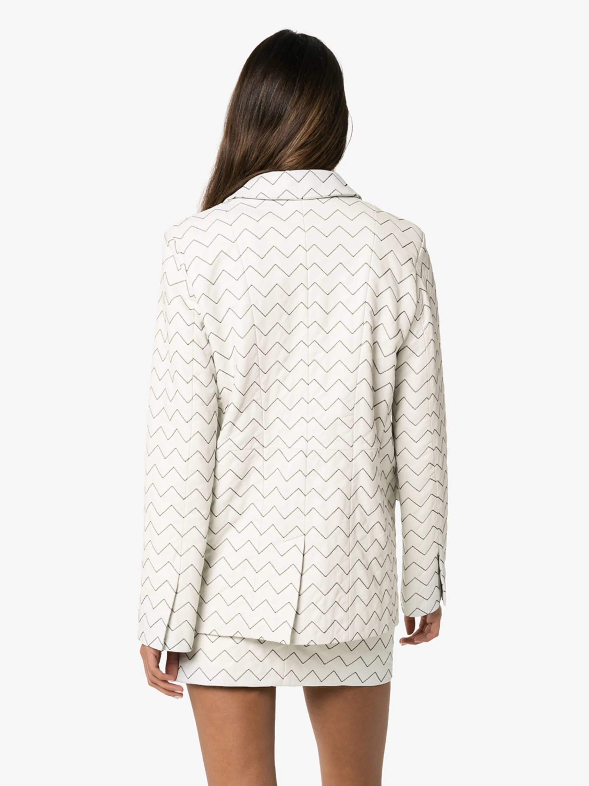Magda zigzag stitch blazer