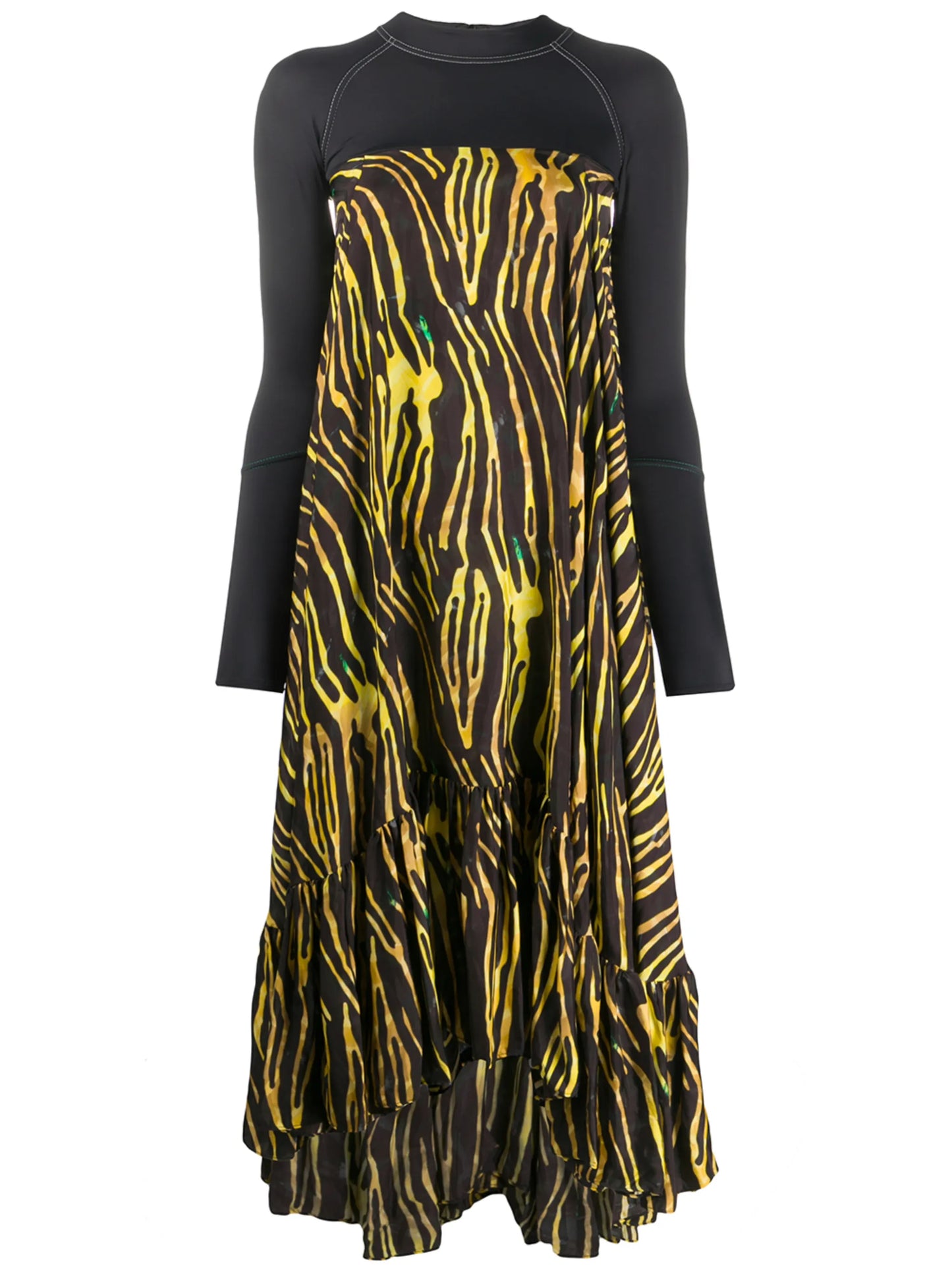 printed hybrid turtleneck tent dress