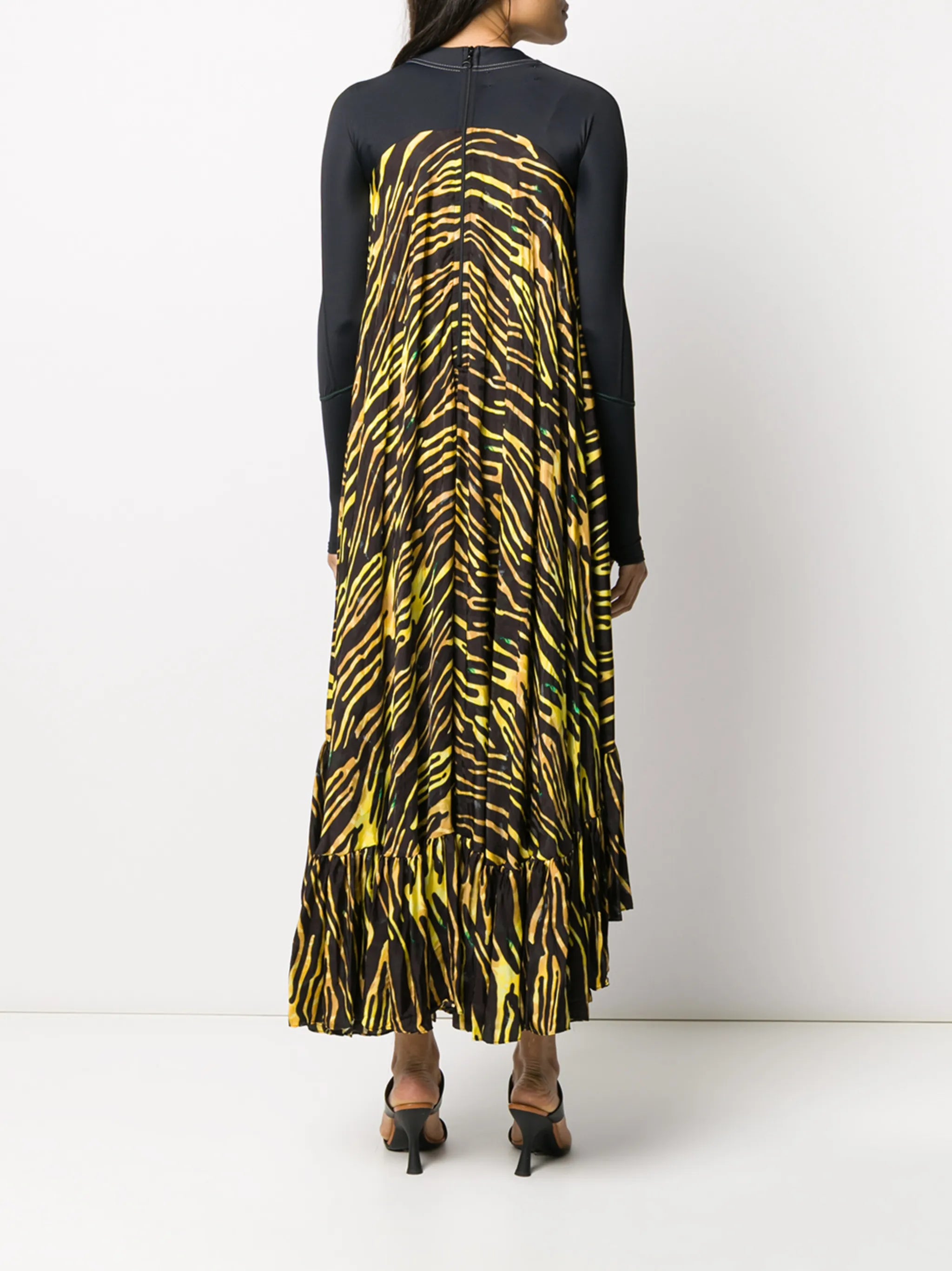 printed hybrid turtleneck tent dress