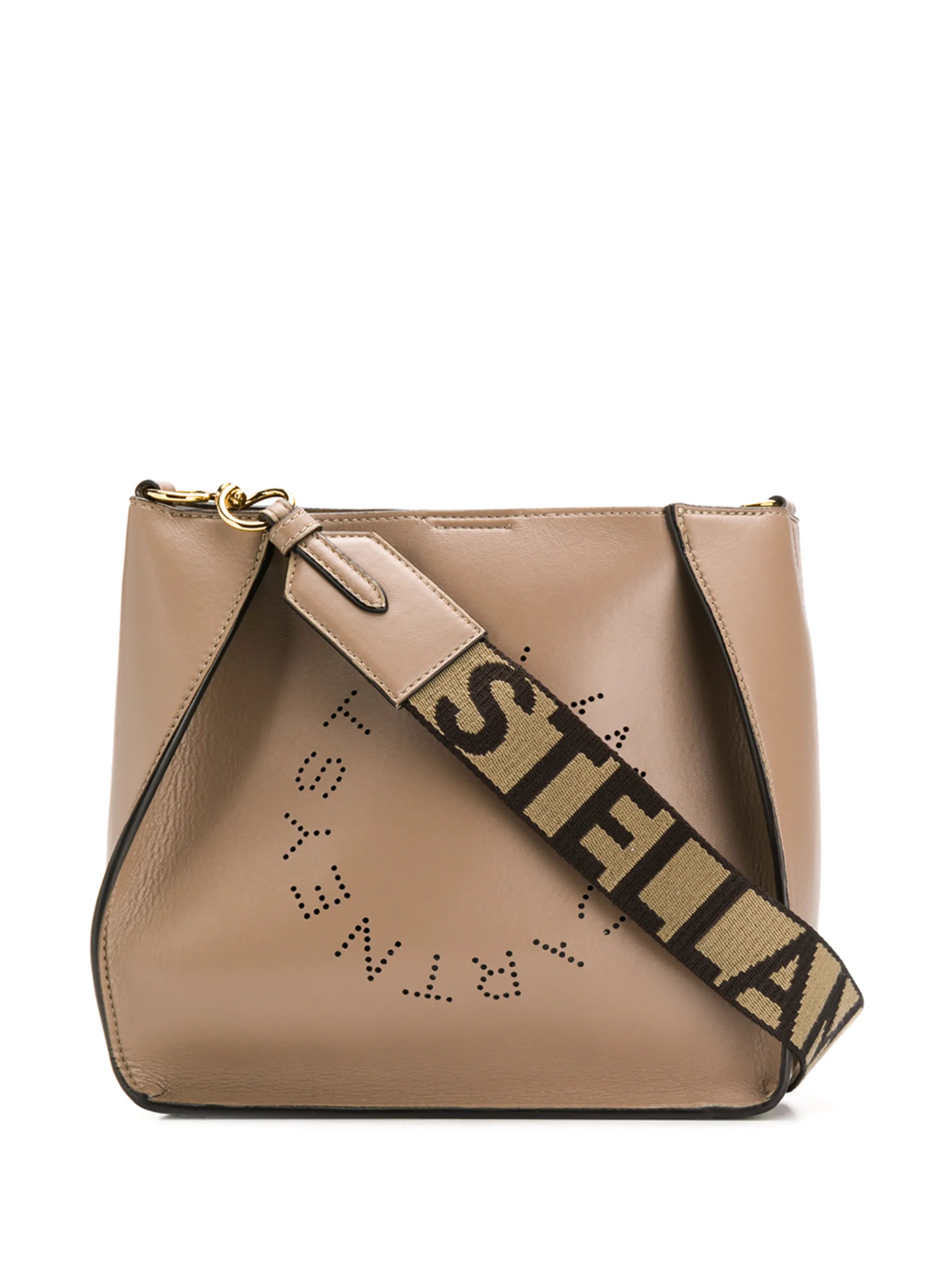 perforated logo shoulder bag