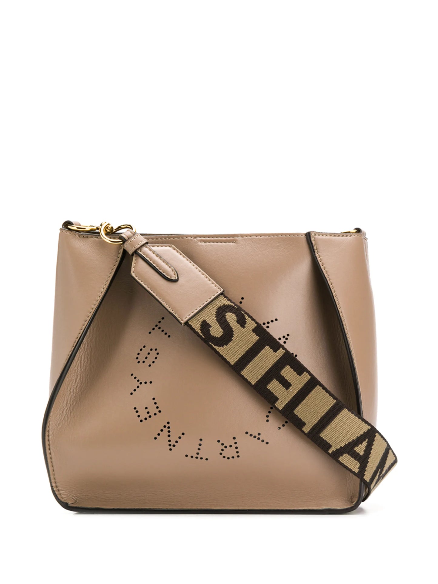 perforated logo shoulder bag