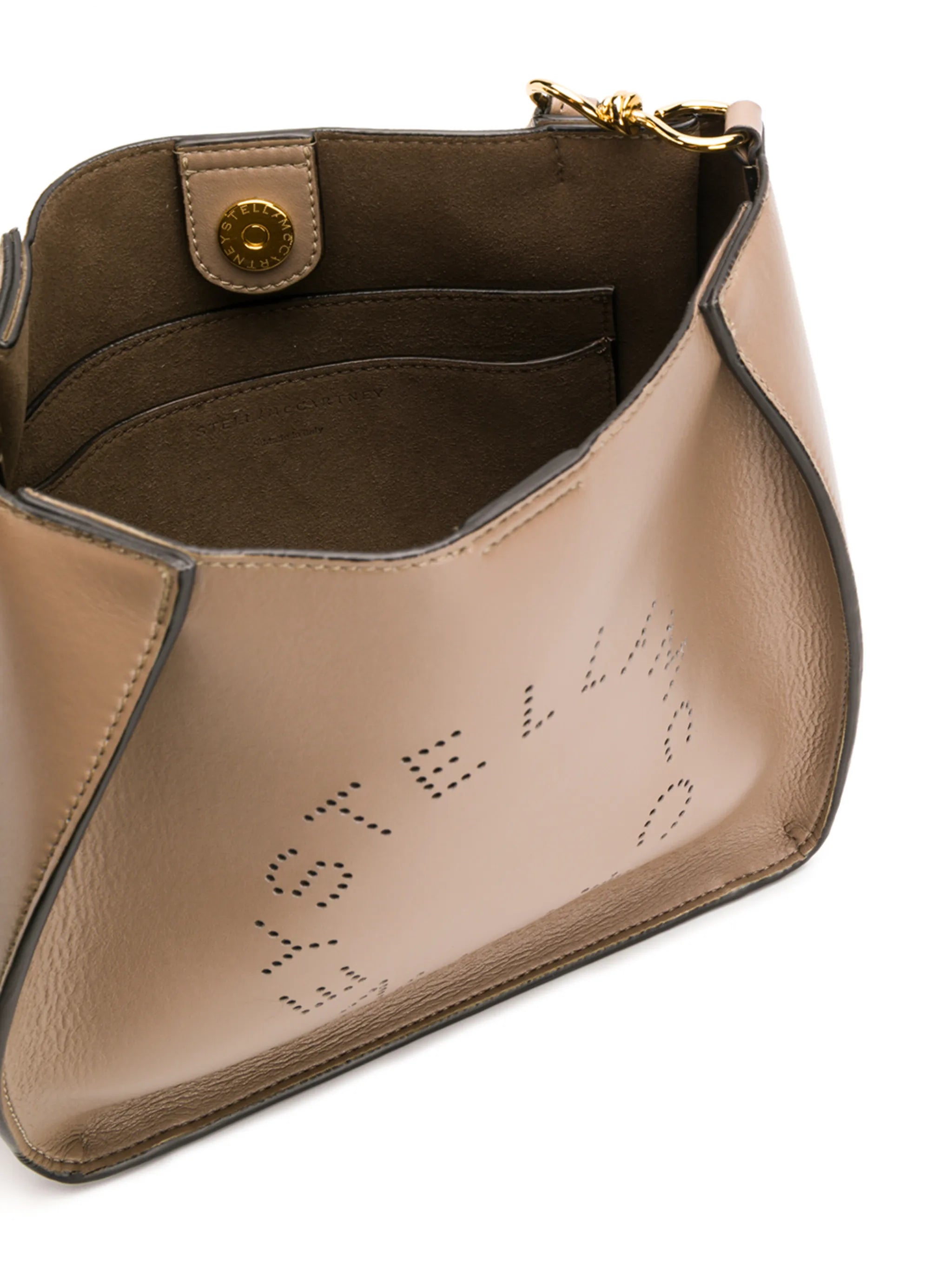 perforated logo shoulder bag