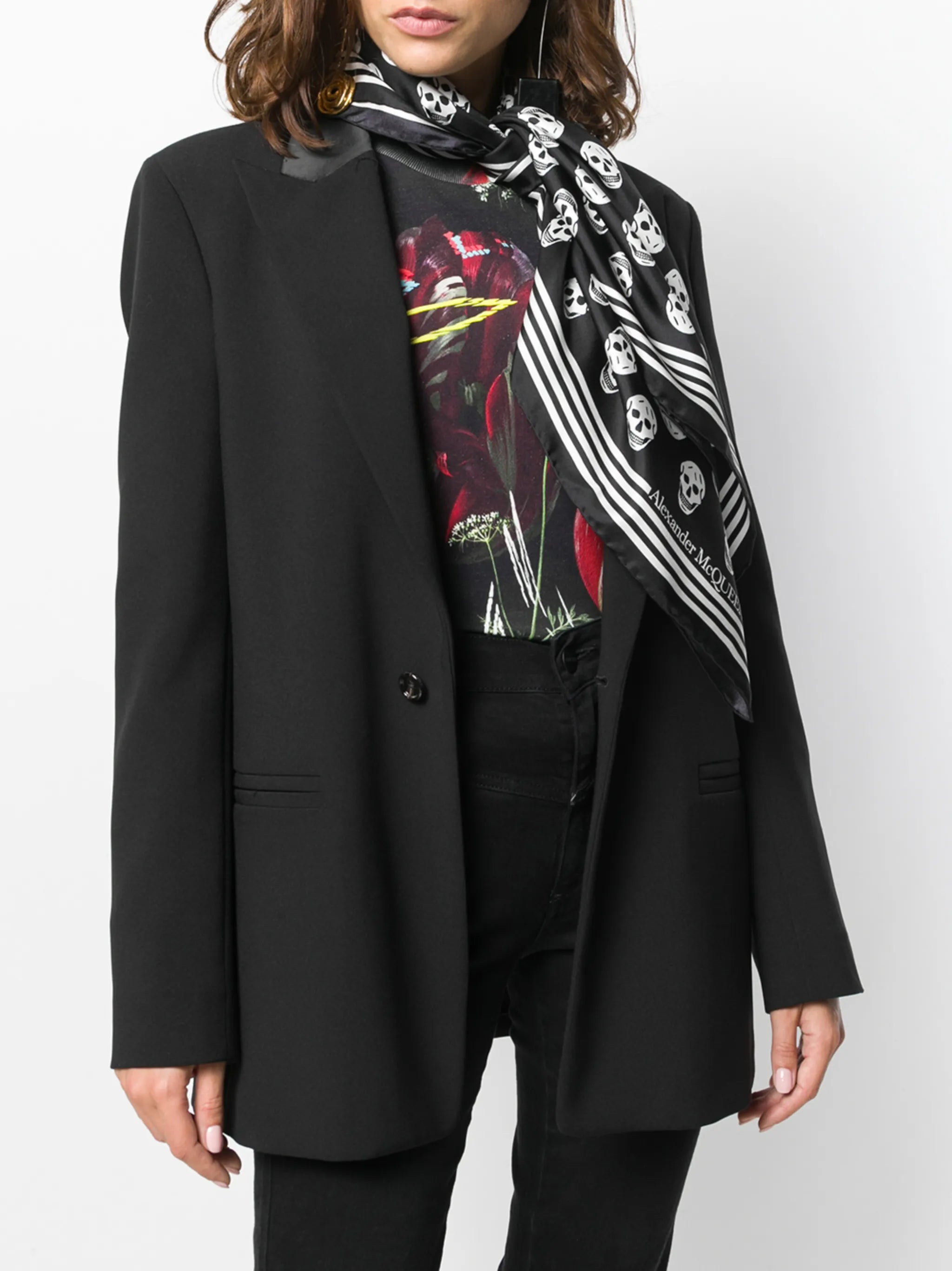 mini skull-print scarf