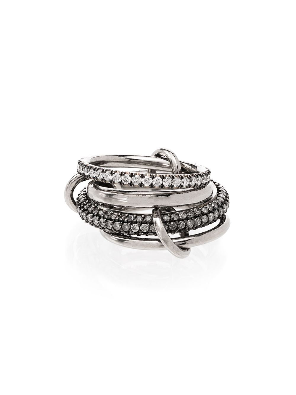 18kt black gold Vega four link diamond ring
