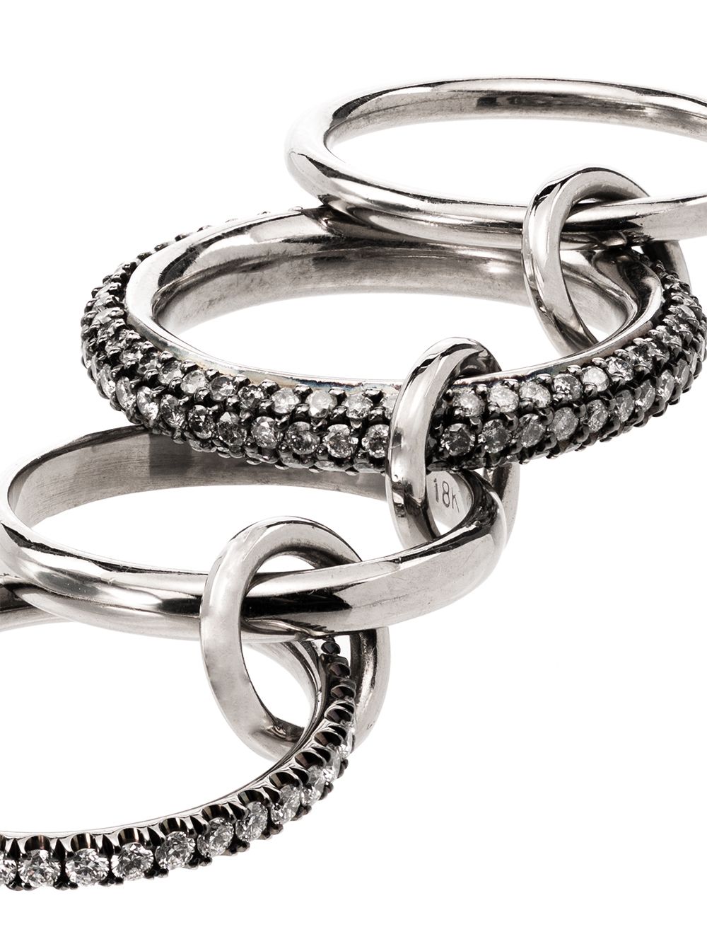 18kt black gold Vega four link diamond ring