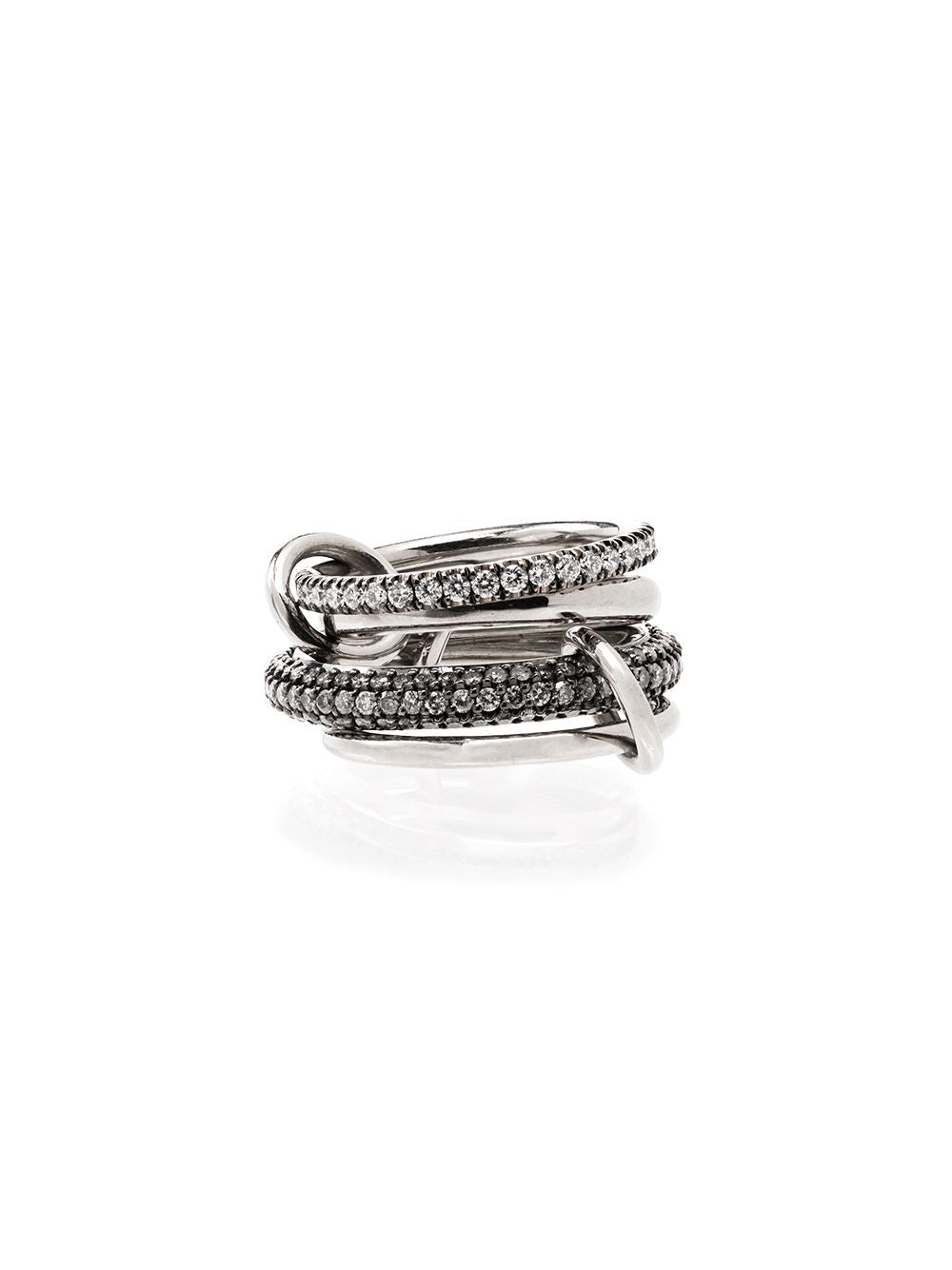 18kt black gold Vega four link diamond ring