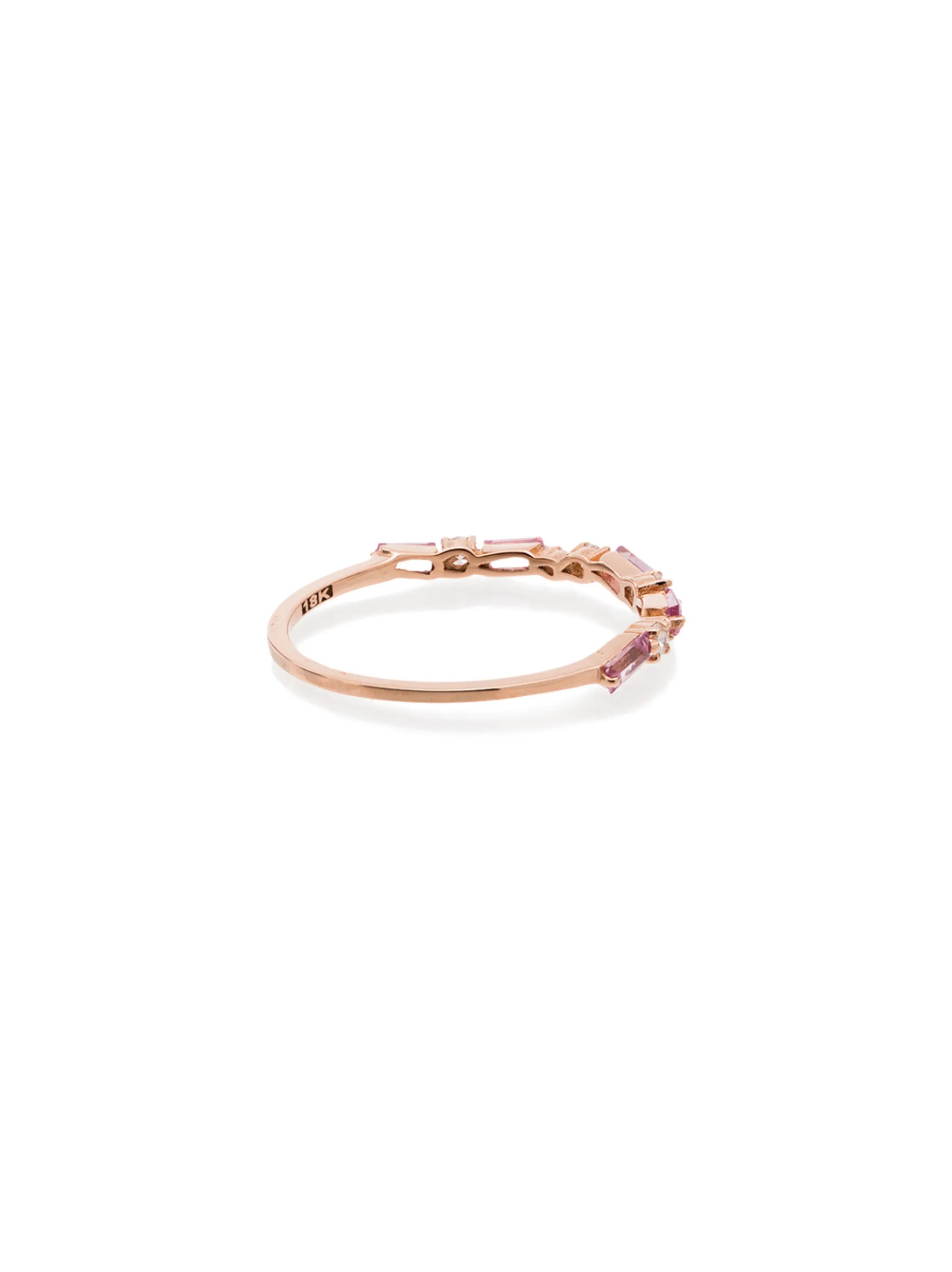 18kt rose gold Firework sapphire diamond ring