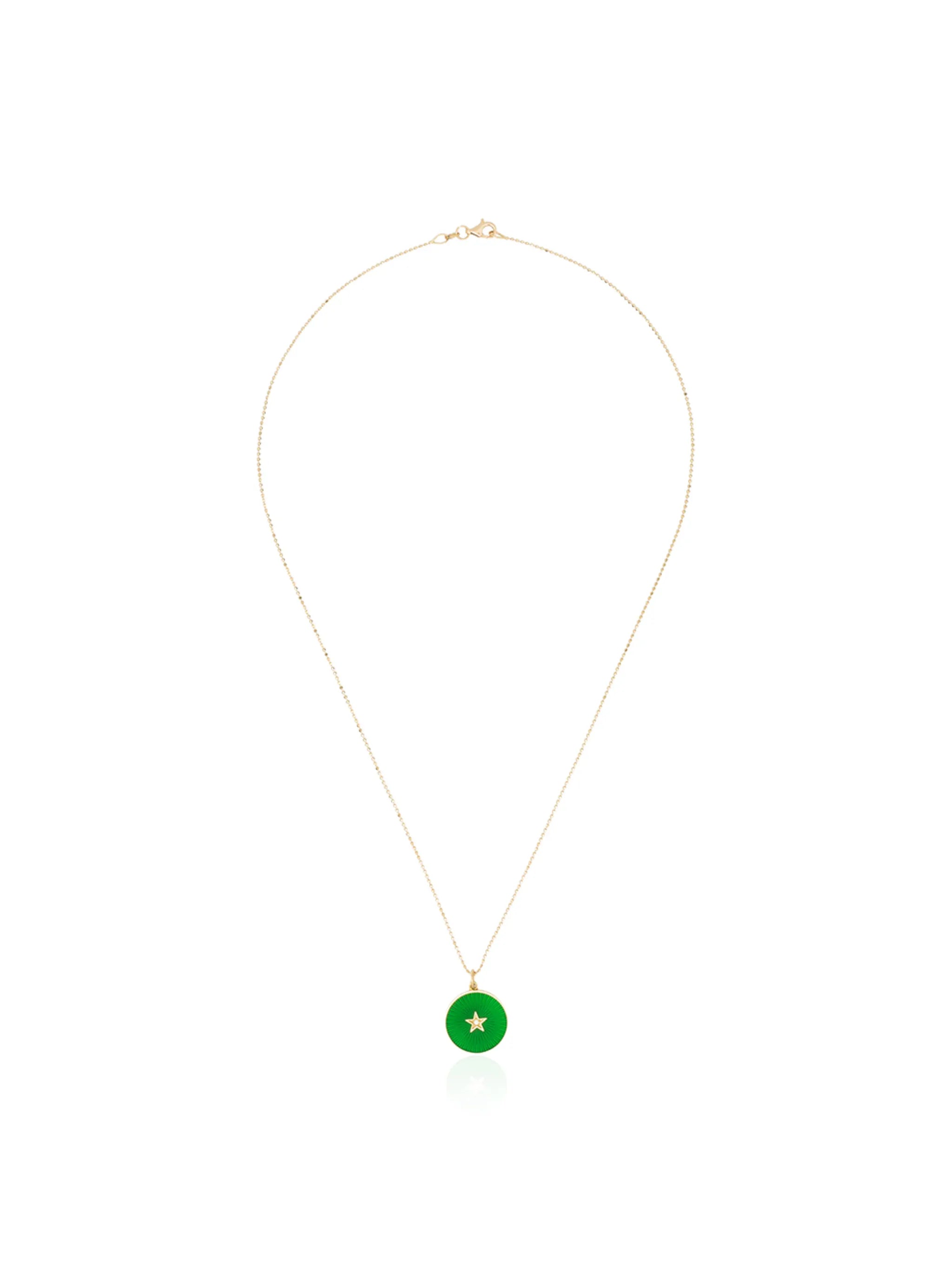 18kt yellow gold diamond star pendant