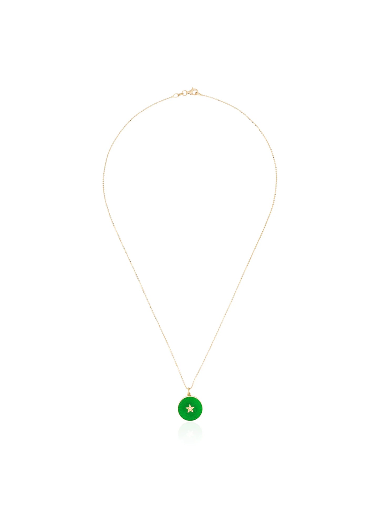 18kt yellow gold diamond star pendant