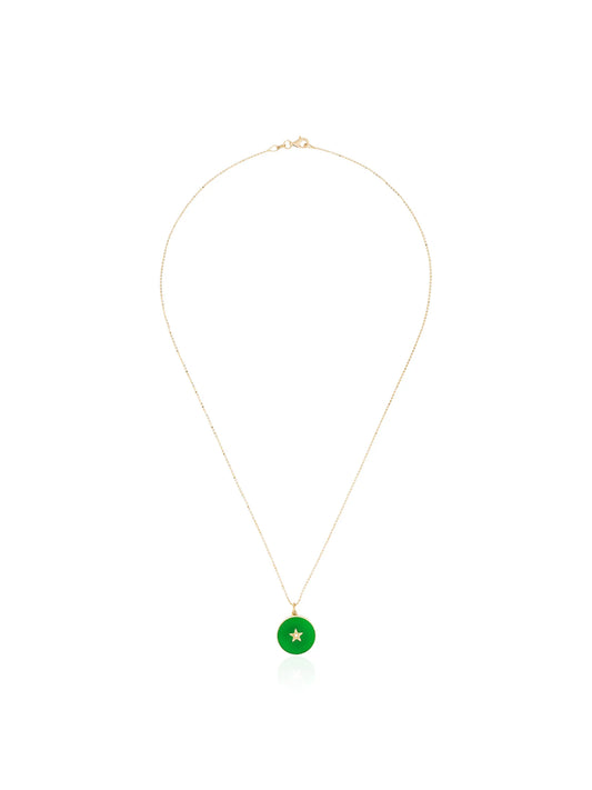 18kt yellow gold diamond star pendant