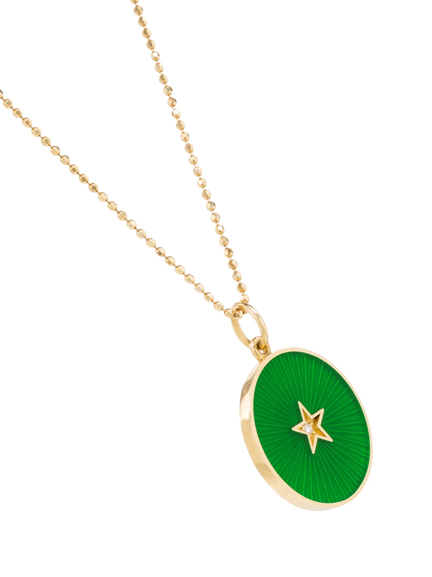 18kt yellow gold diamond star pendant