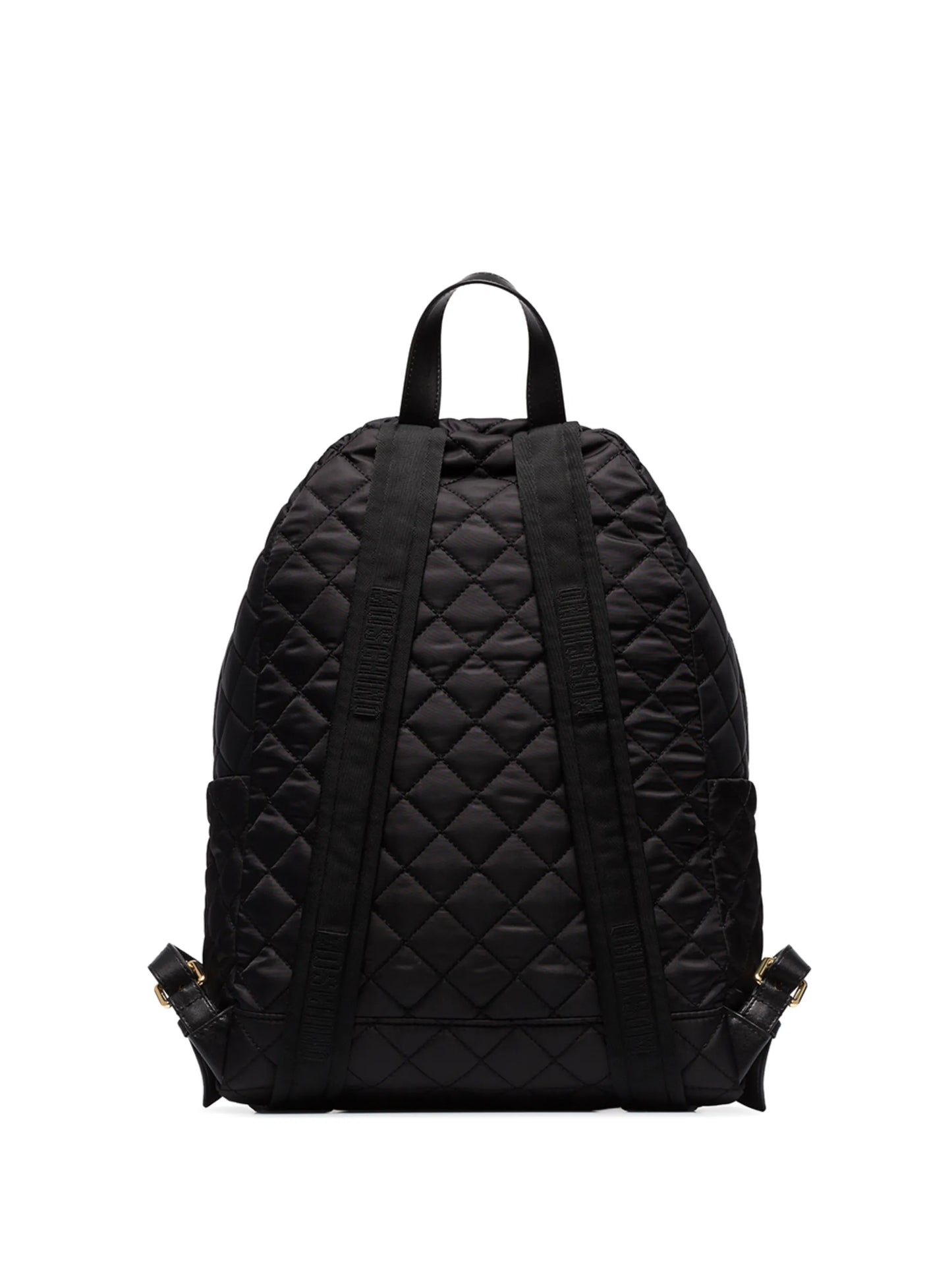 quilted logo-plaque backpack
