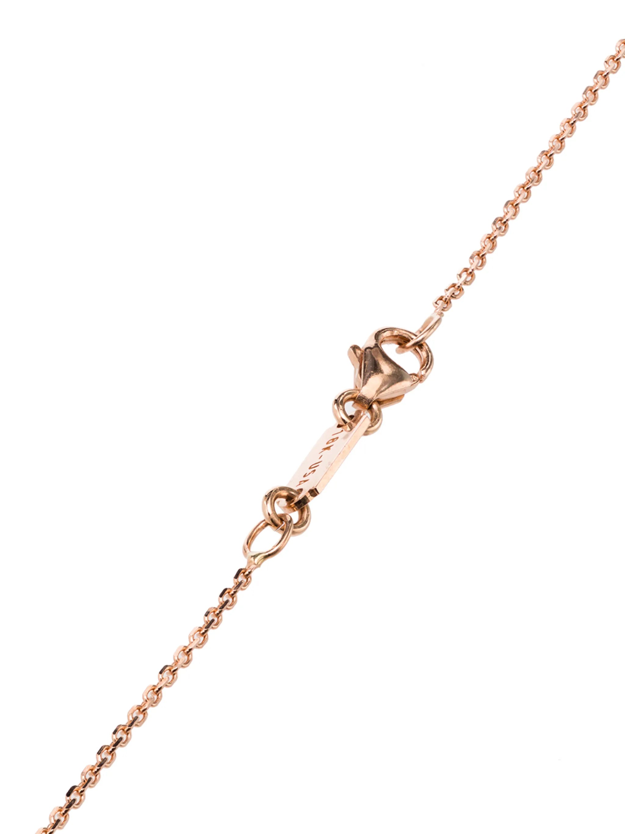 18kt rose gold diamond sapphire Rainbow Firework necklace