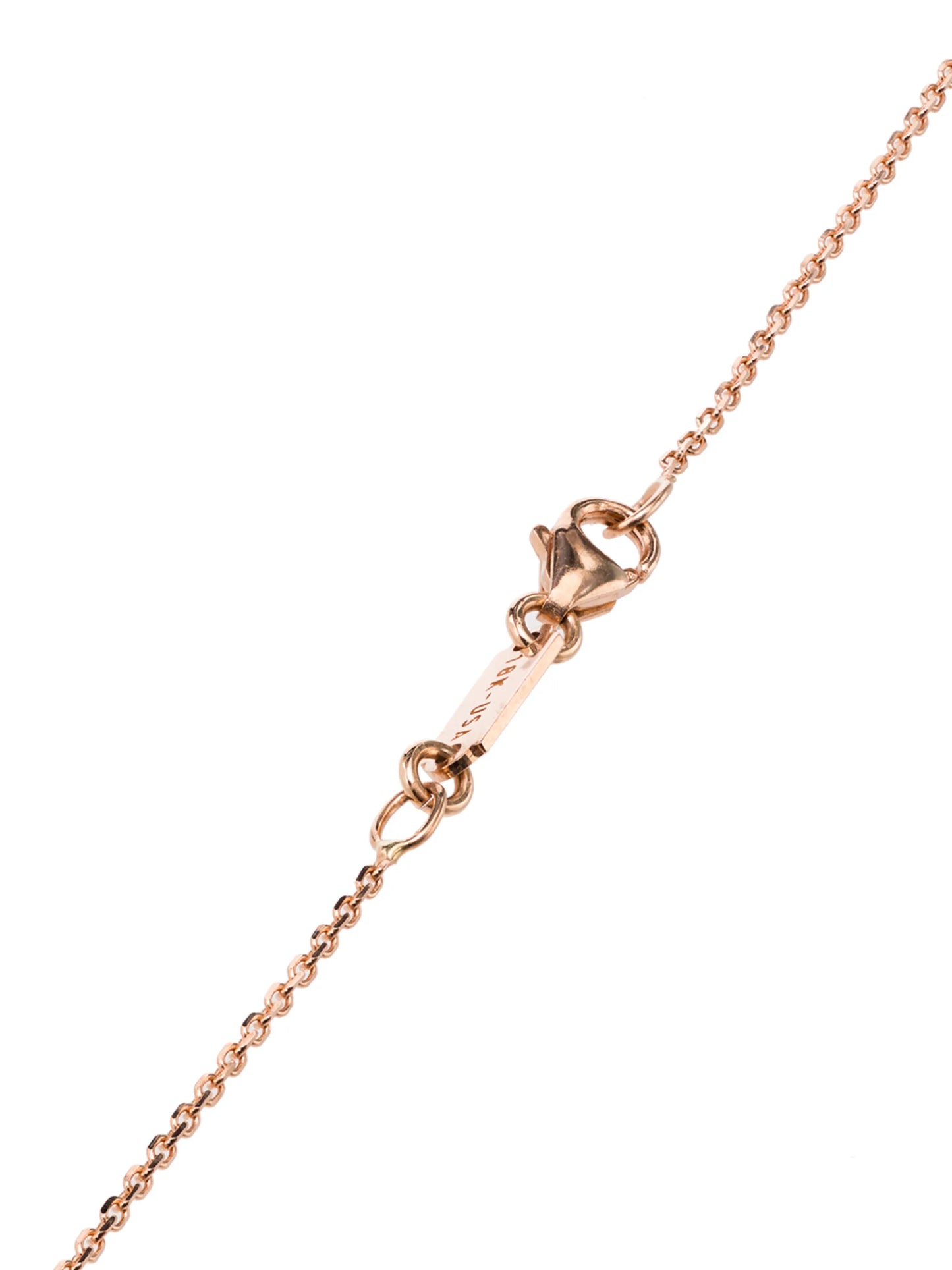 18kt rose gold diamond sapphire Rainbow Firework necklace