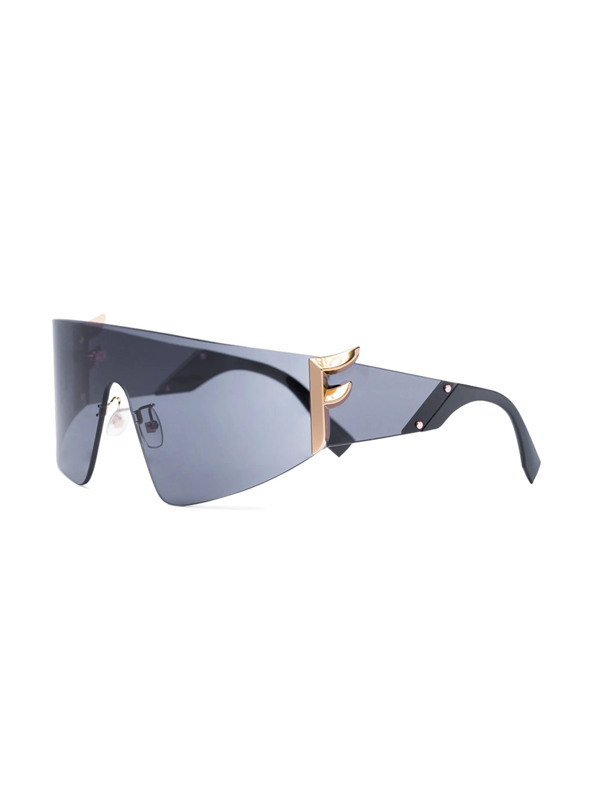 F solid visor sunglasses