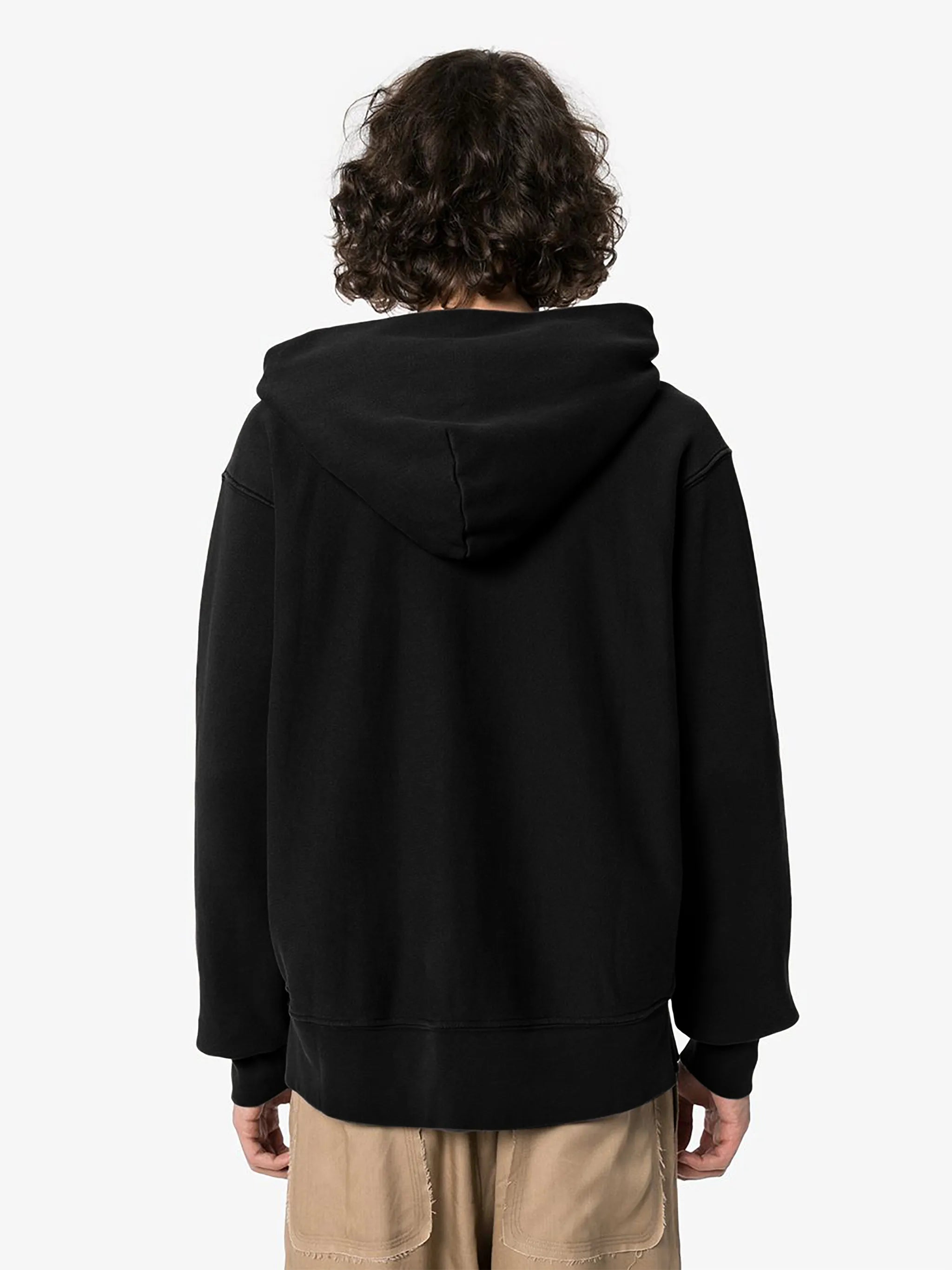 cropped cotton hoodie