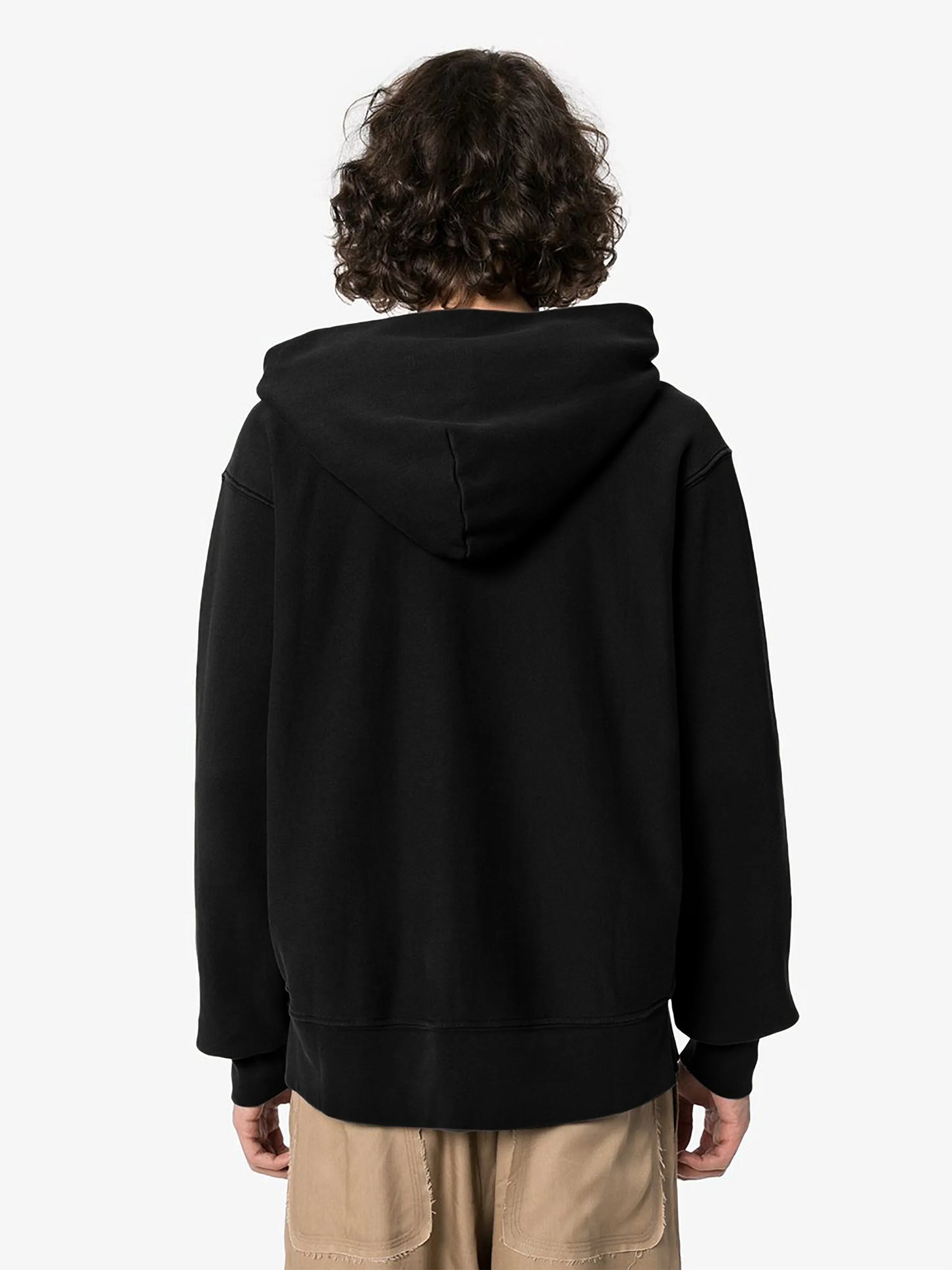 cropped cotton hoodie