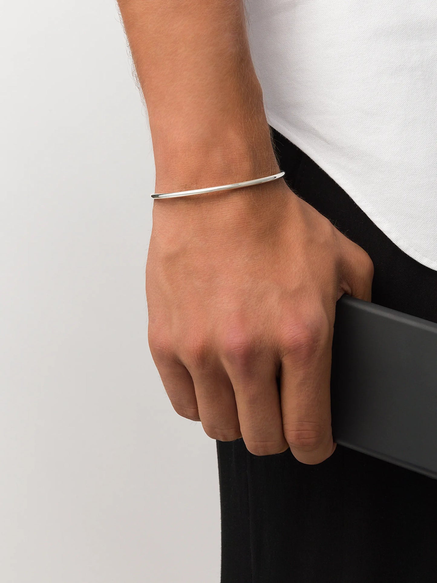polished bangle bracelet