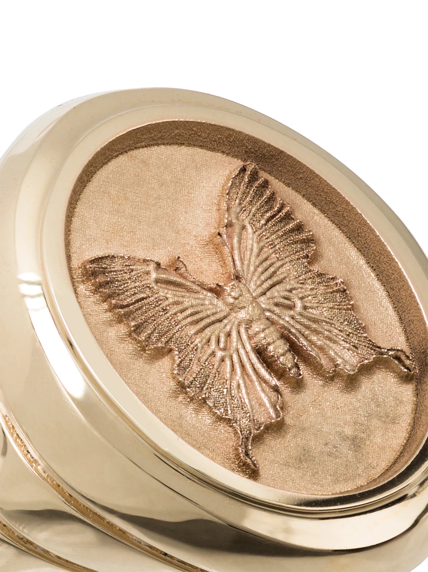 14kt yellow gold Grandfather butterfly signet ring