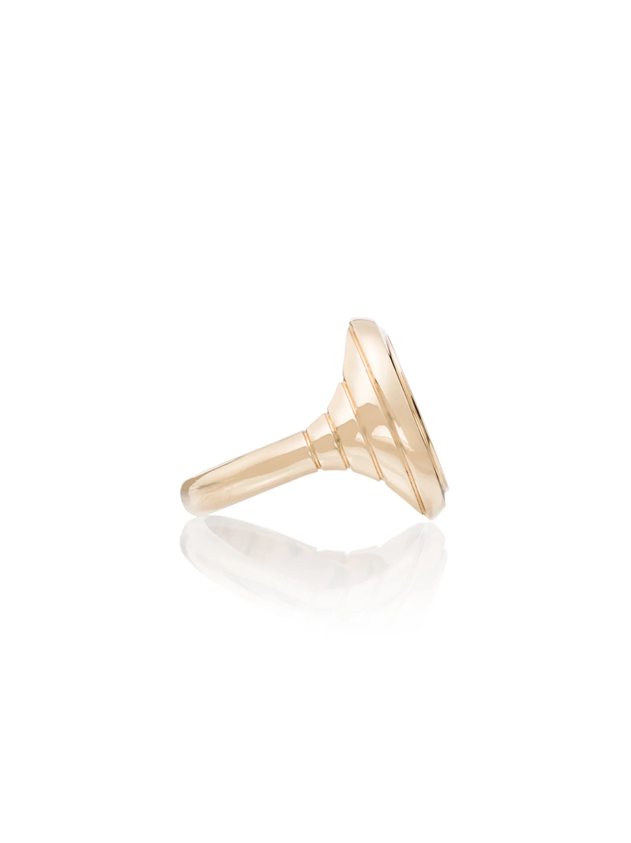 14kt yellow gold Grandfather butterfly signet ring