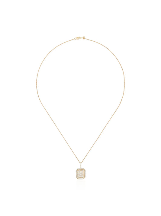 14kt gold S initial necklace