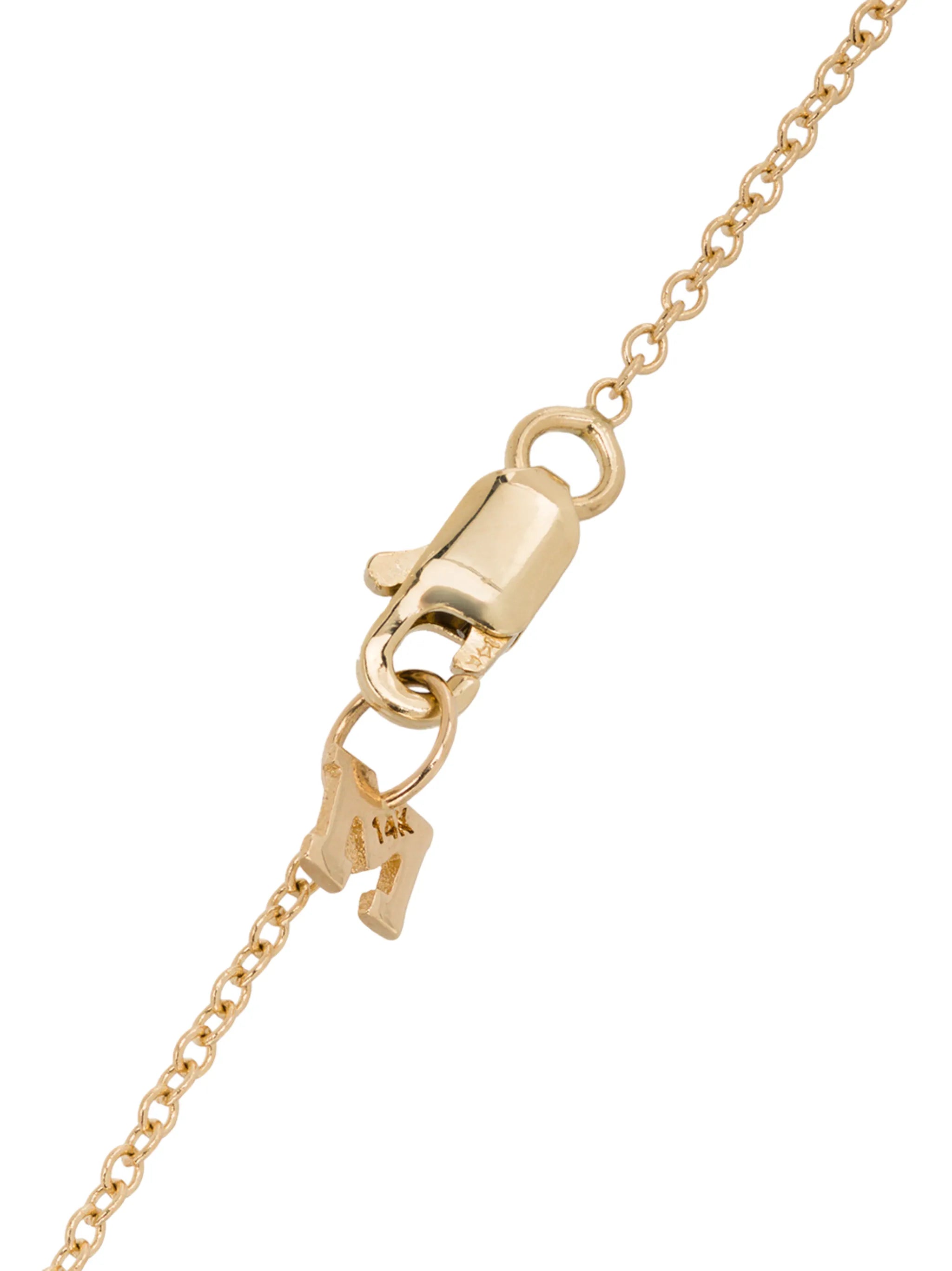 14kt gold S initial necklace