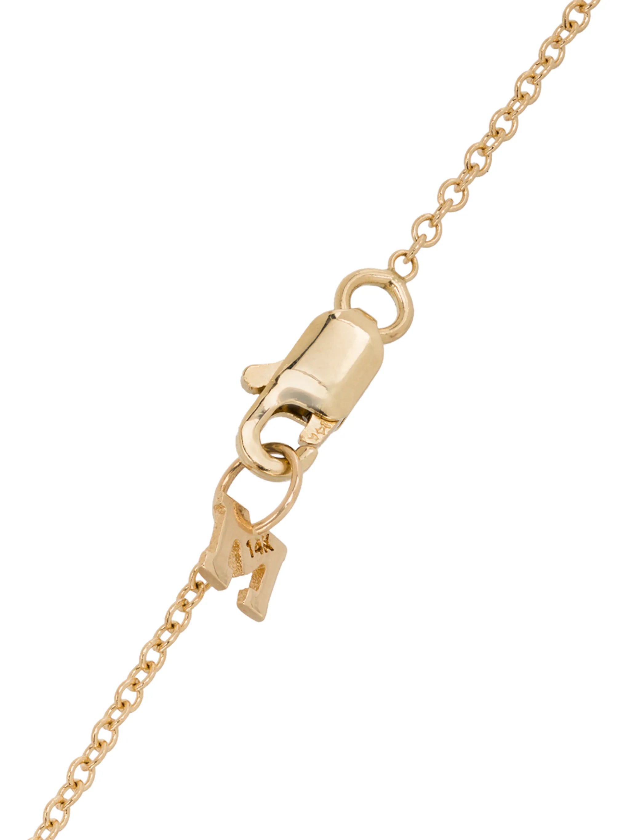 14kt gold diamond-embellished circle necklace
