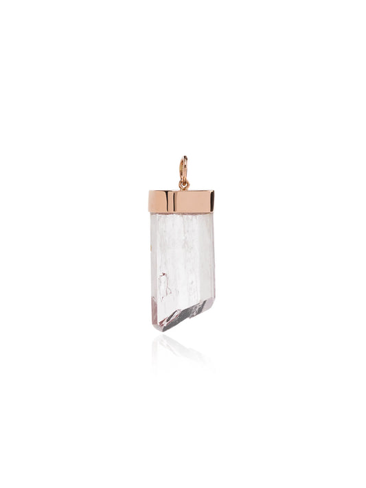 14kt rose gold Kunzite crystal charm