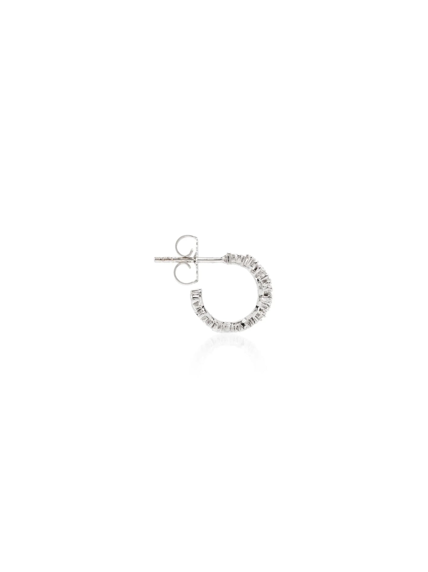 18kt white gold Classic Icon mini diamond hoop earrings