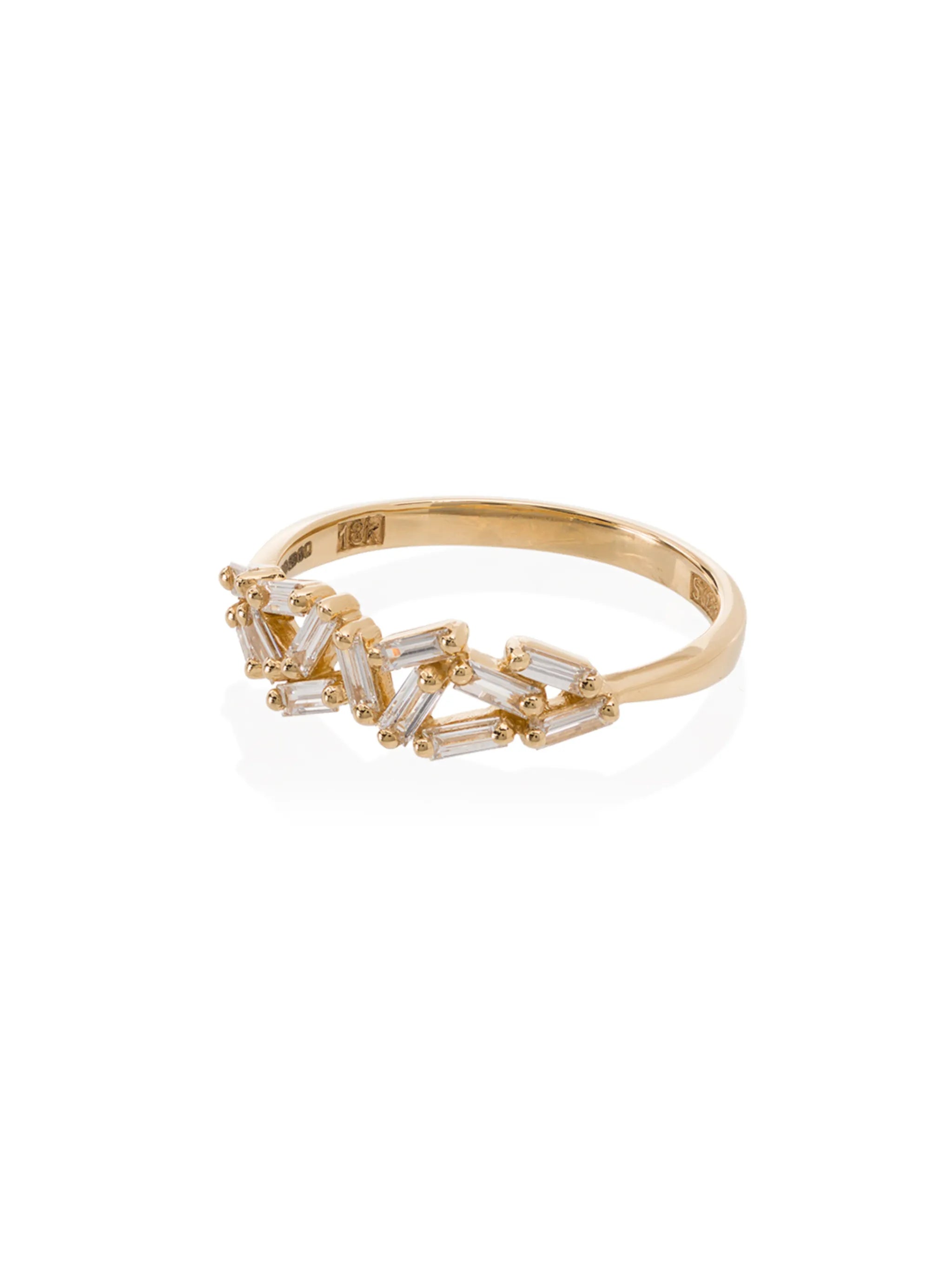 18kt gold Cluster diamond ring