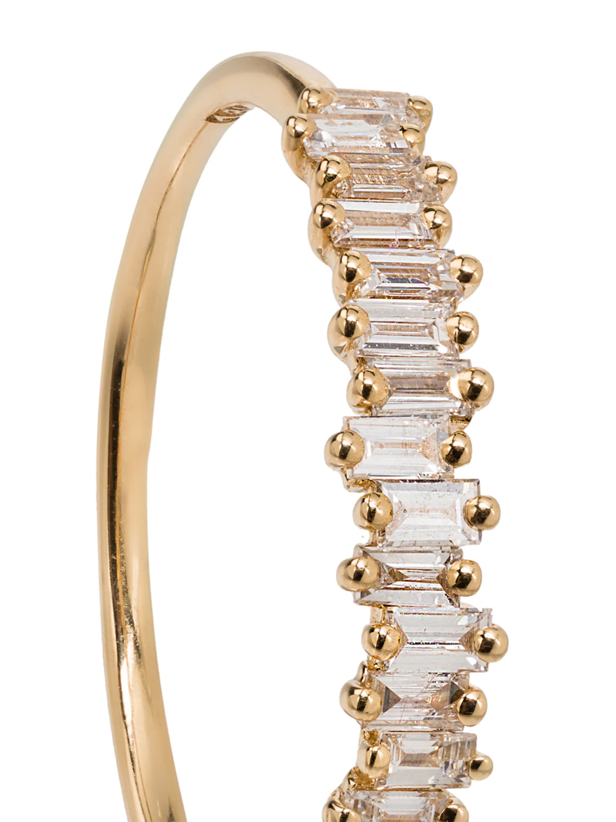 18kt yellow gold half eternity diamond ring