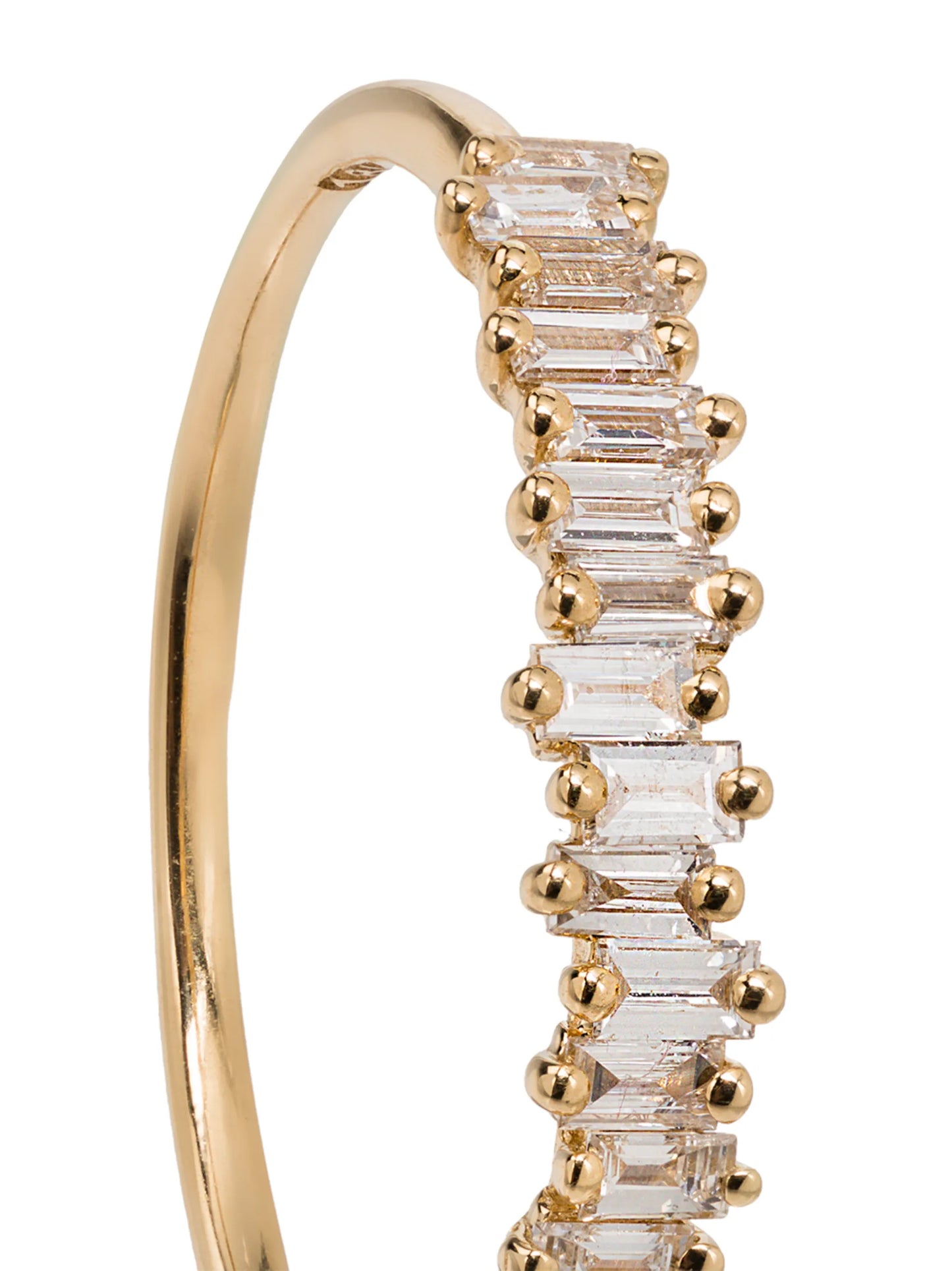 18kt yellow gold half eternity diamond ring