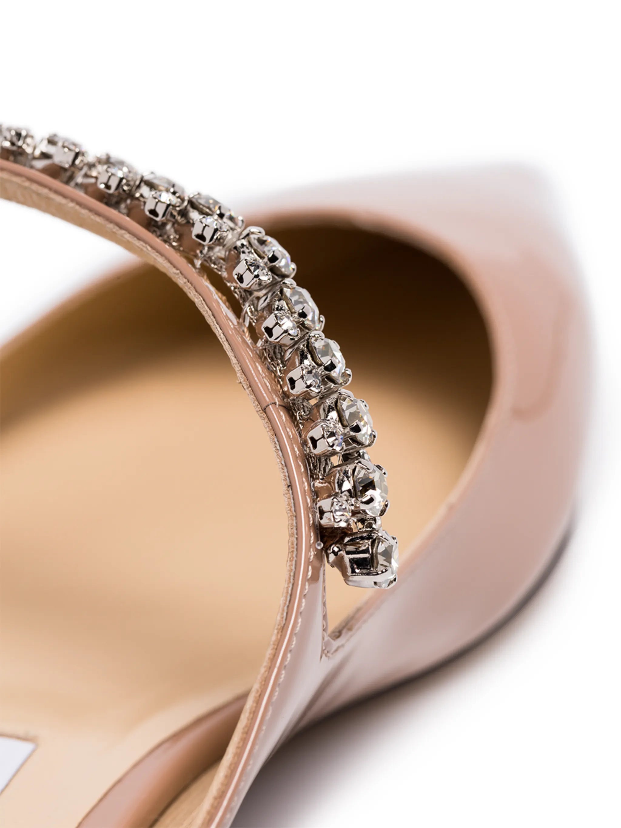 Bing embellished strap flat pumps