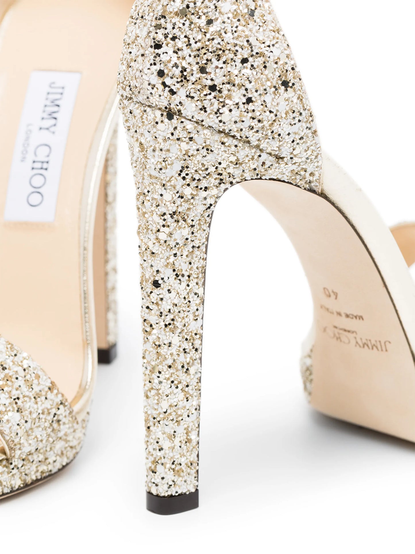 Misty 120mm glitter sandals