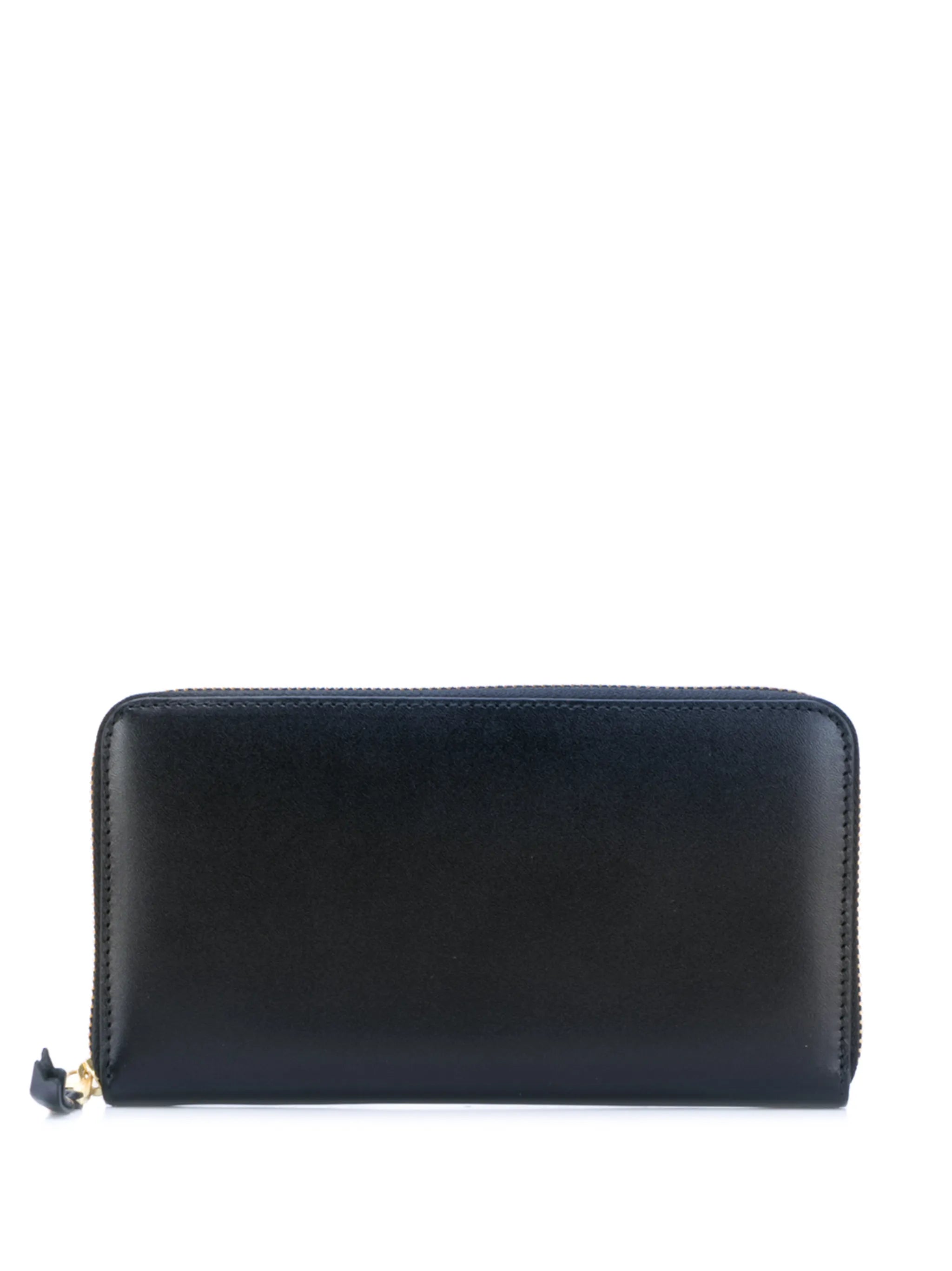 zip-around leather wallet