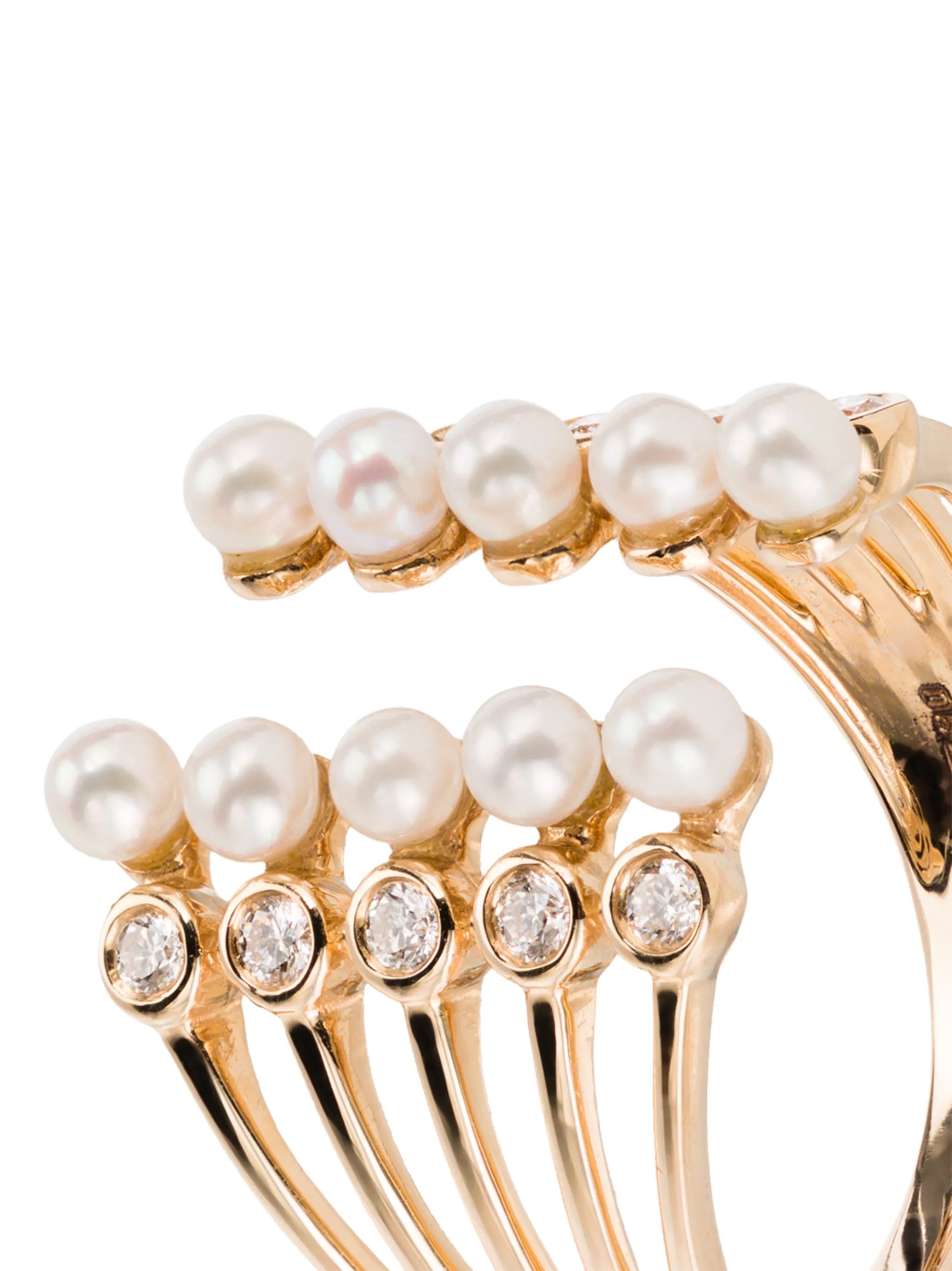14kt gold diamond open ring