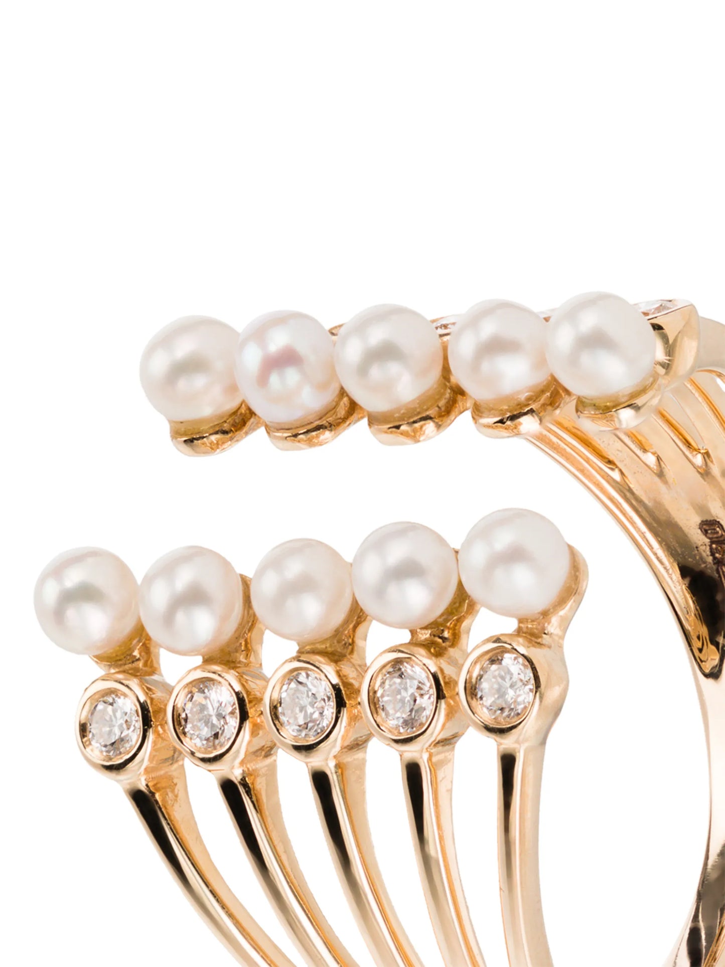 14kt gold diamond open ring
