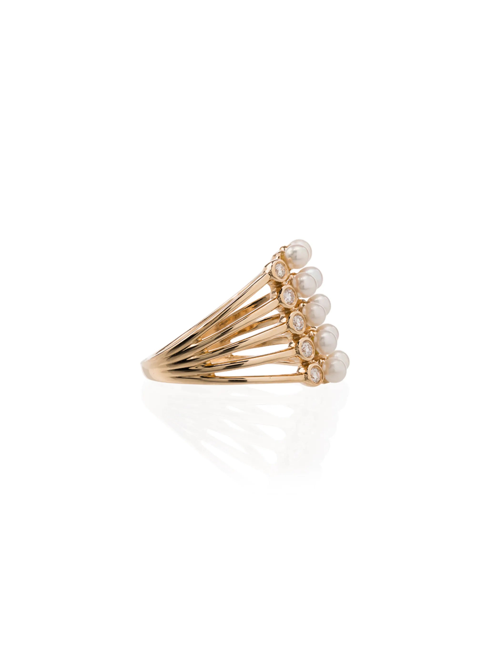 14kt gold diamond open ring