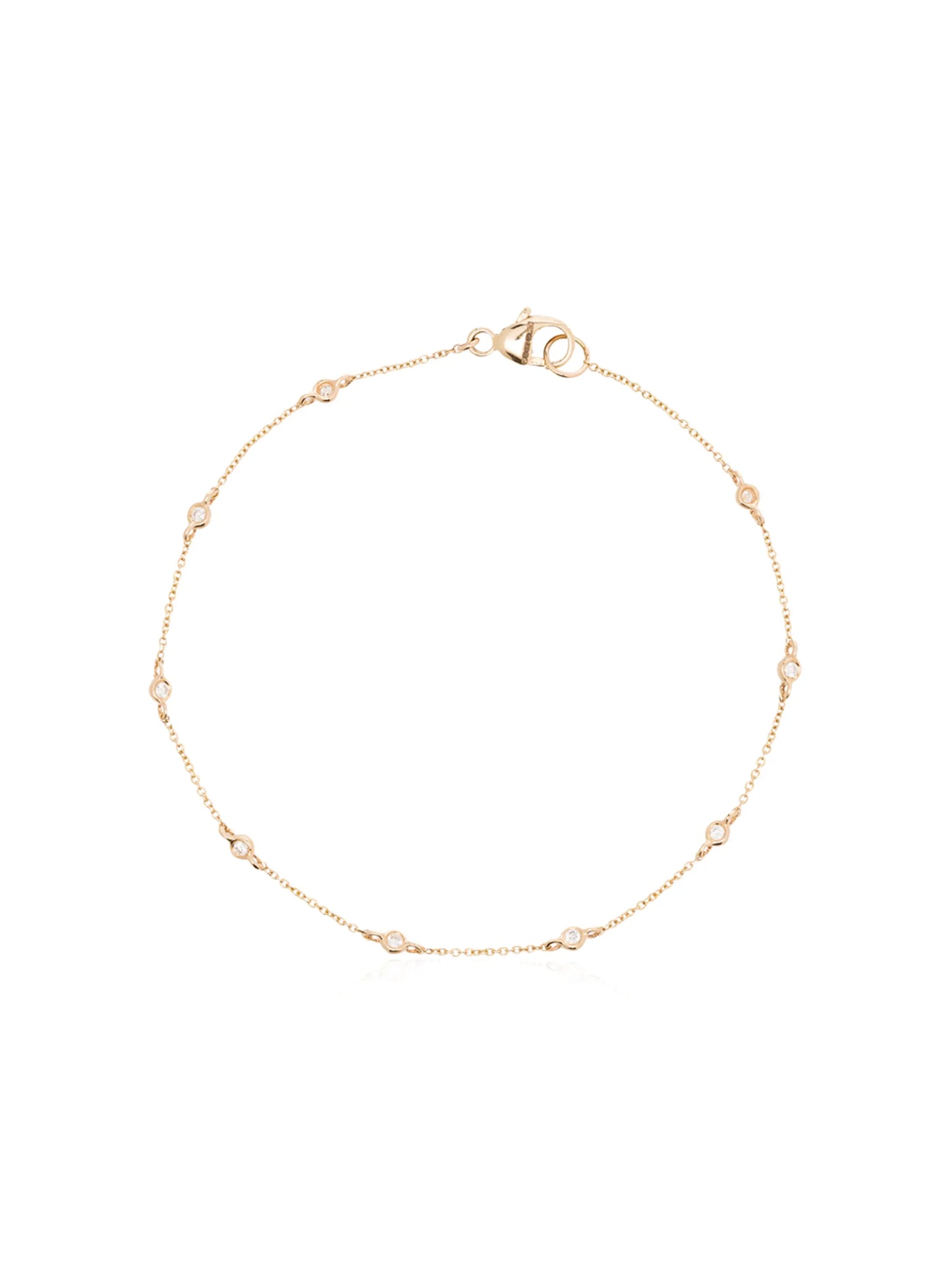 14kt yellow gold Lulu Jack Single Bezel diamond bracelet