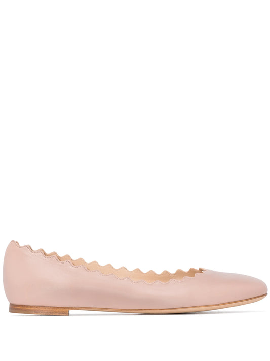 Lauren leather ballerina shoes