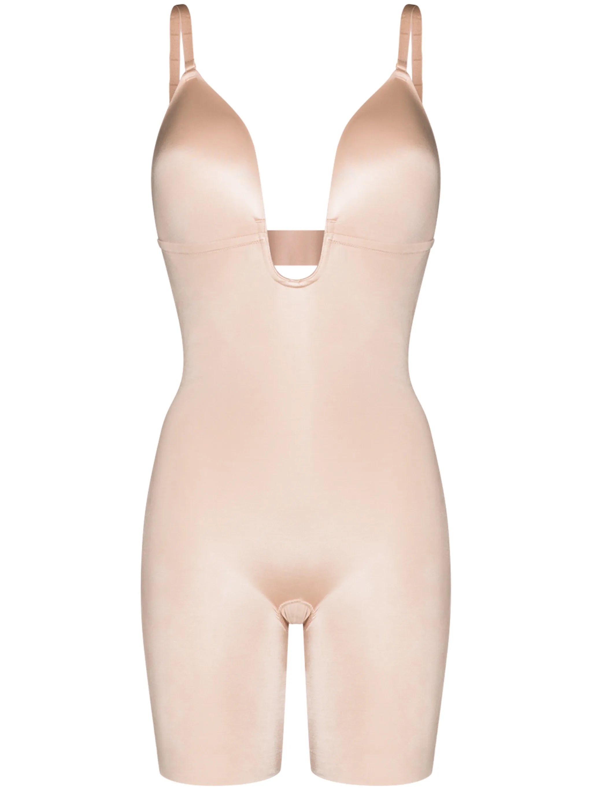 Suit Your Fancy plunge mid-thigh bodysuit