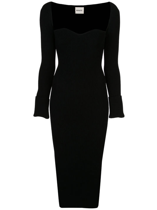 Beth ribbed-knit dress