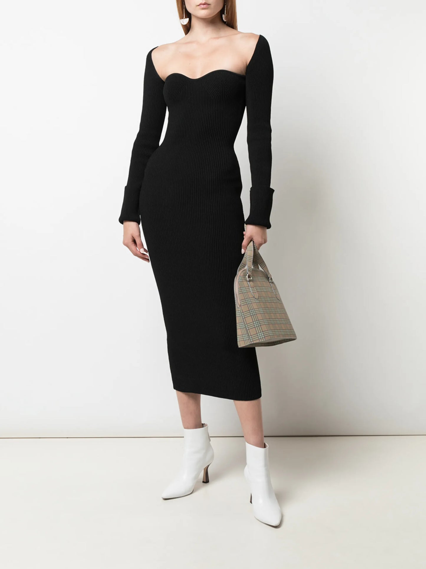 Beth ribbed-knit dress