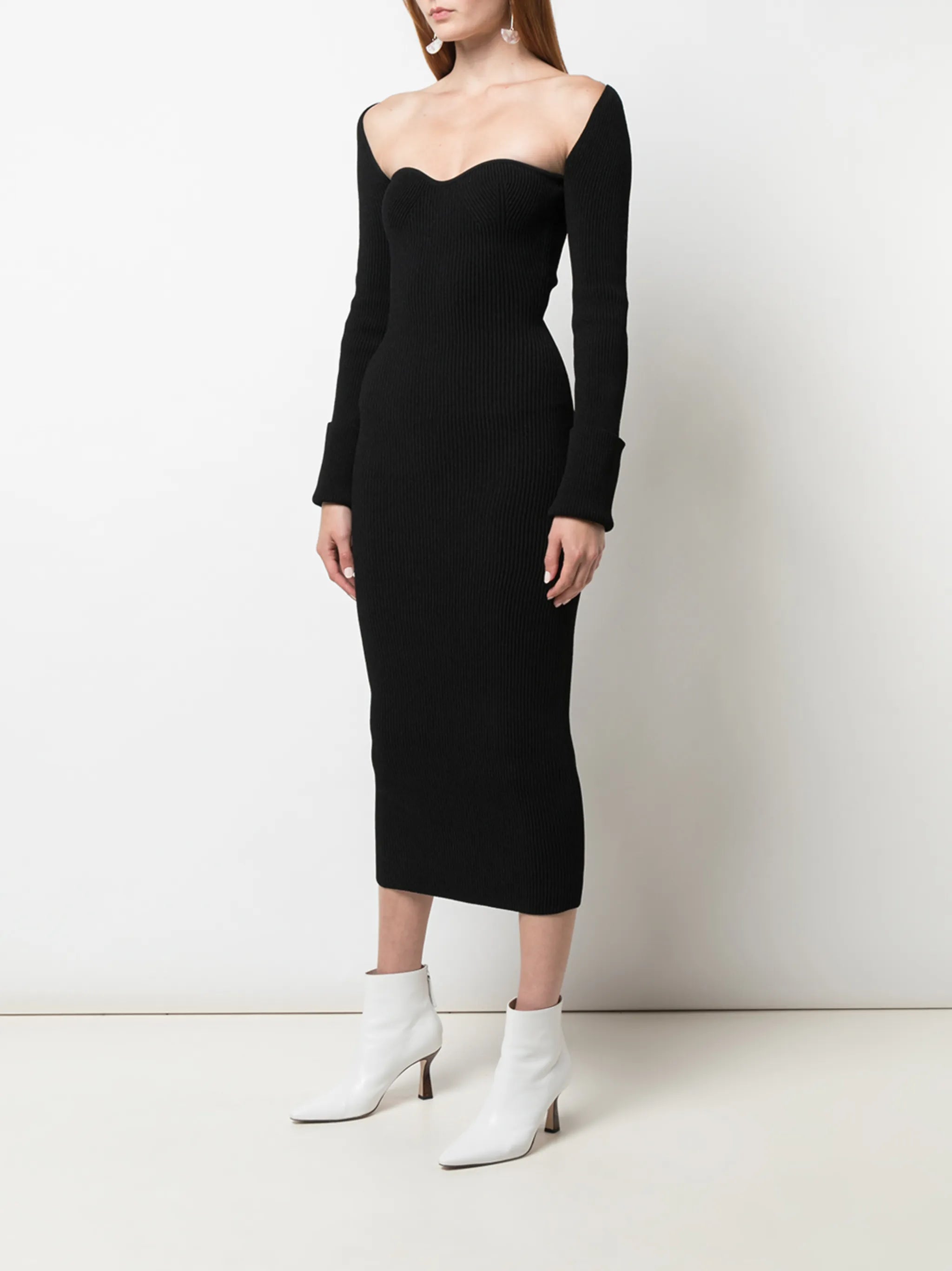 Beth ribbed-knit dress