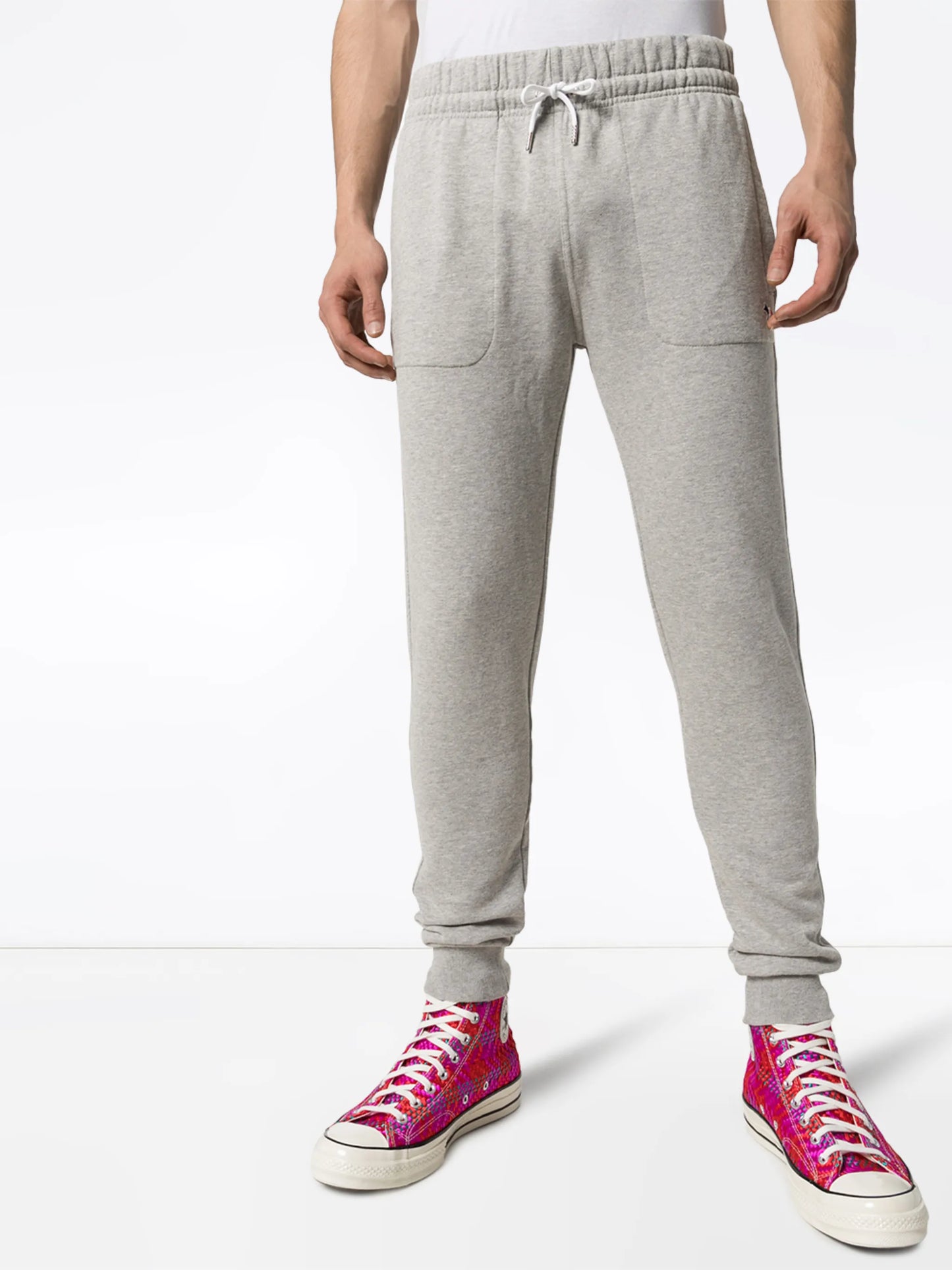 logo-appliqued cotton sweatpants