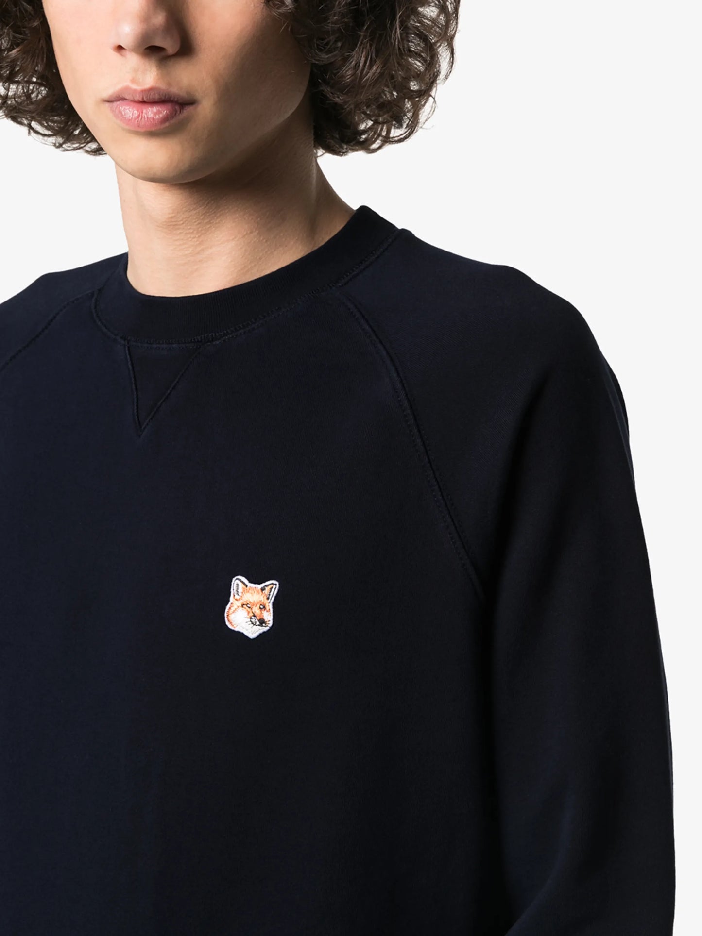 appliqued cotton sweatshirt
