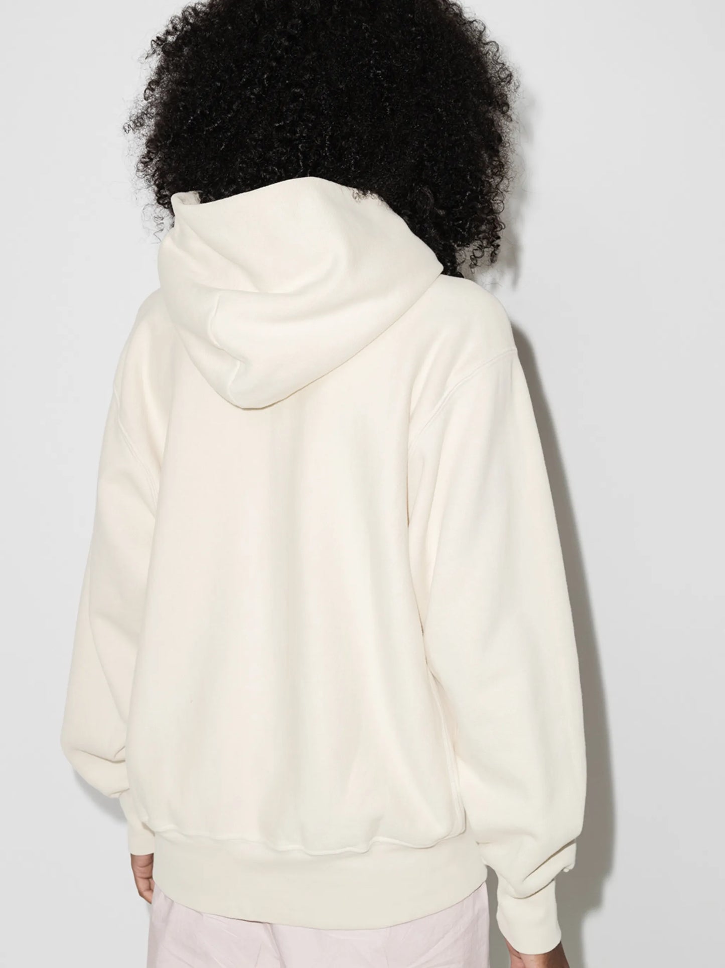 cropped cotton hoodie