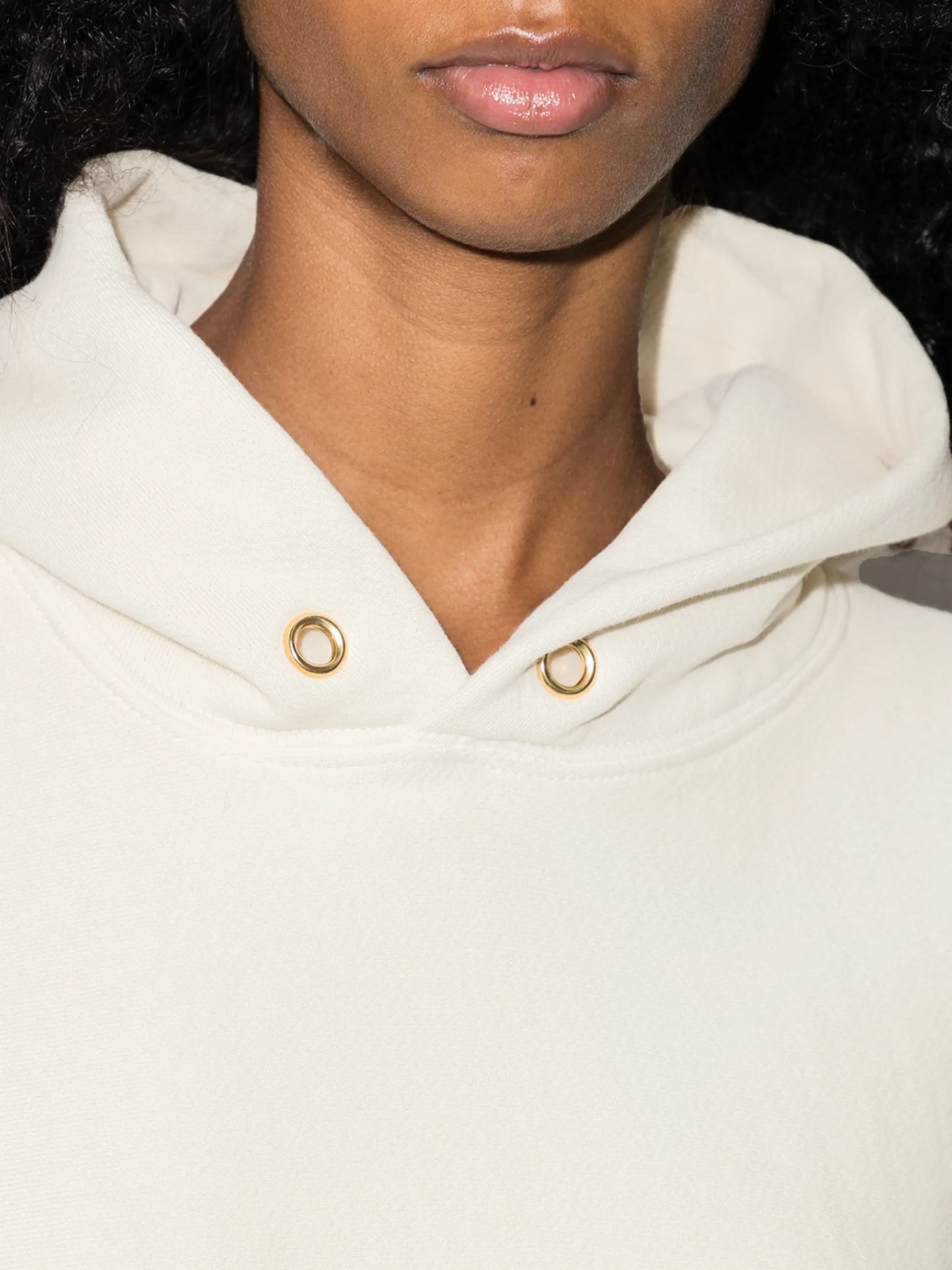 cropped cotton hoodie